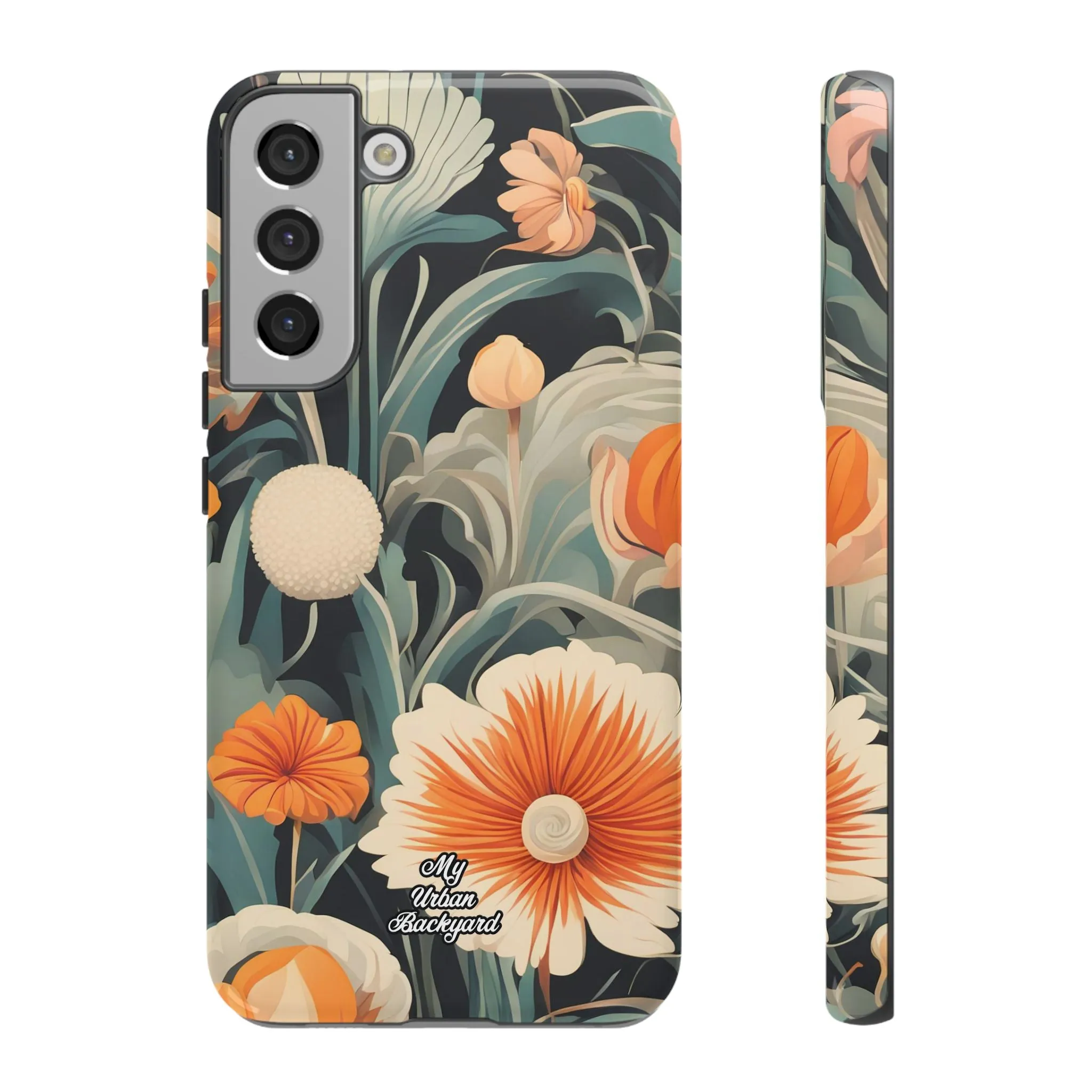 Orange and White Flowers, Cell Phone Case - Apple, Samsung or Google Pixel