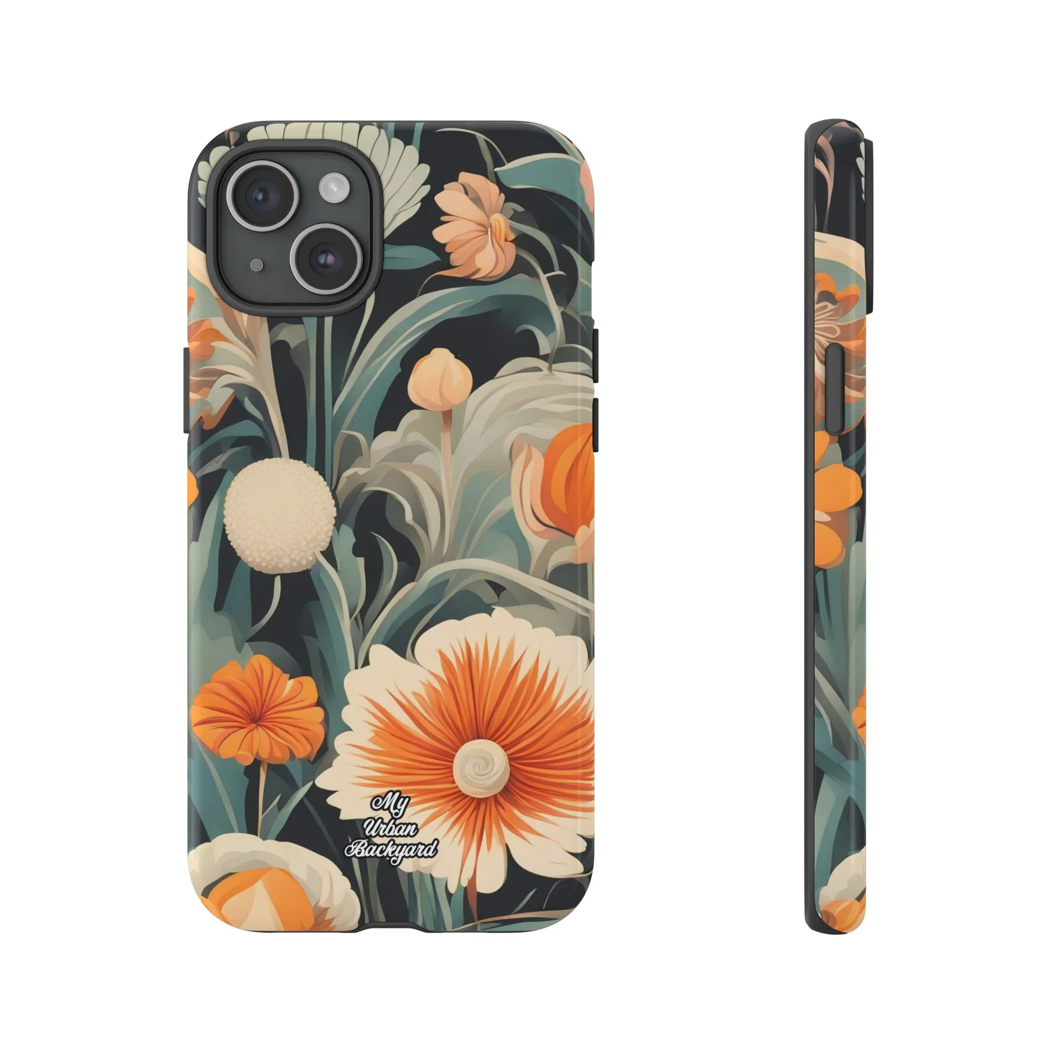 Orange and White Flowers, Cell Phone Case - Apple, Samsung or Google Pixel