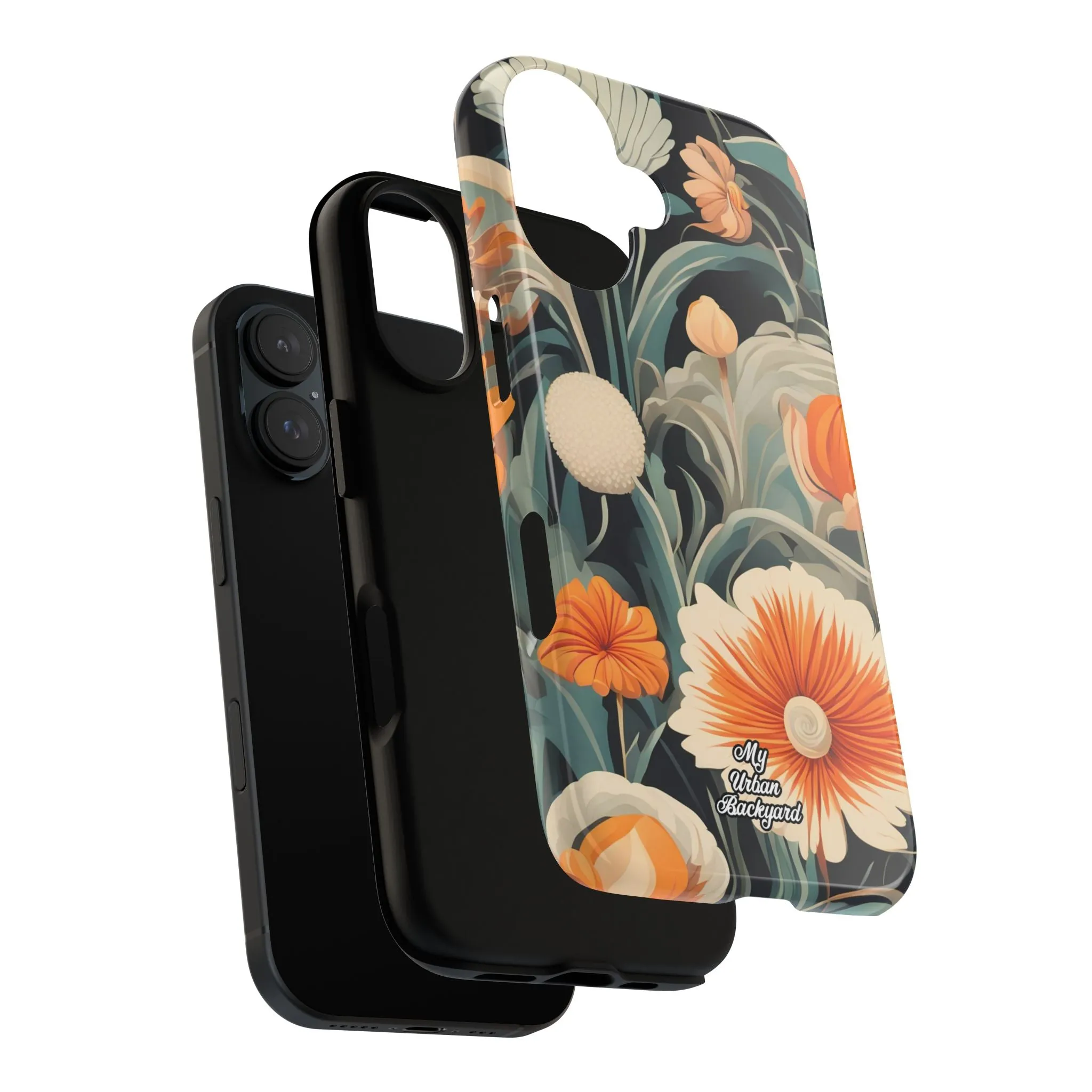 Orange and White Flowers, Cell Phone Case - Apple, Samsung or Google Pixel