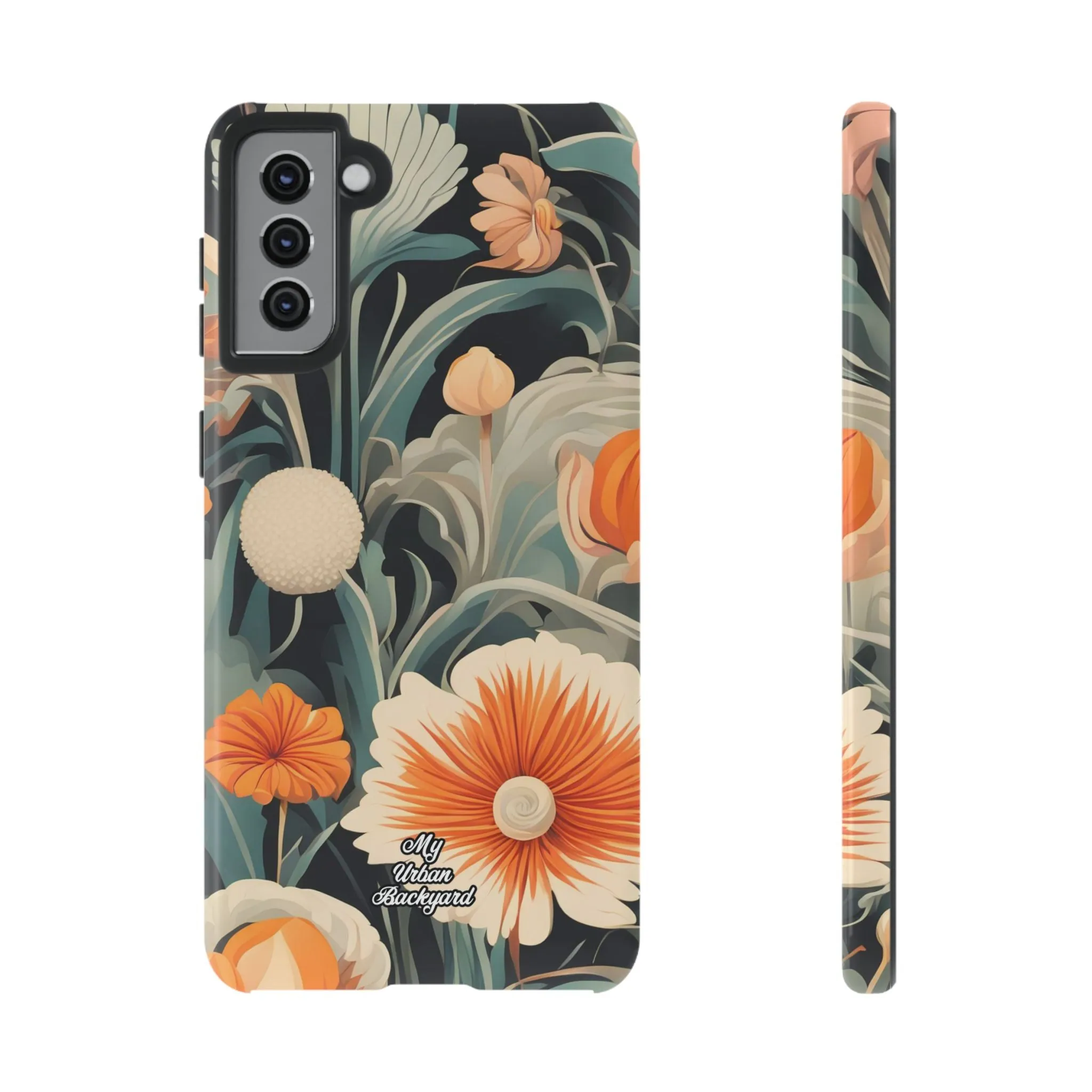 Orange and White Flowers, Cell Phone Case - Apple, Samsung or Google Pixel