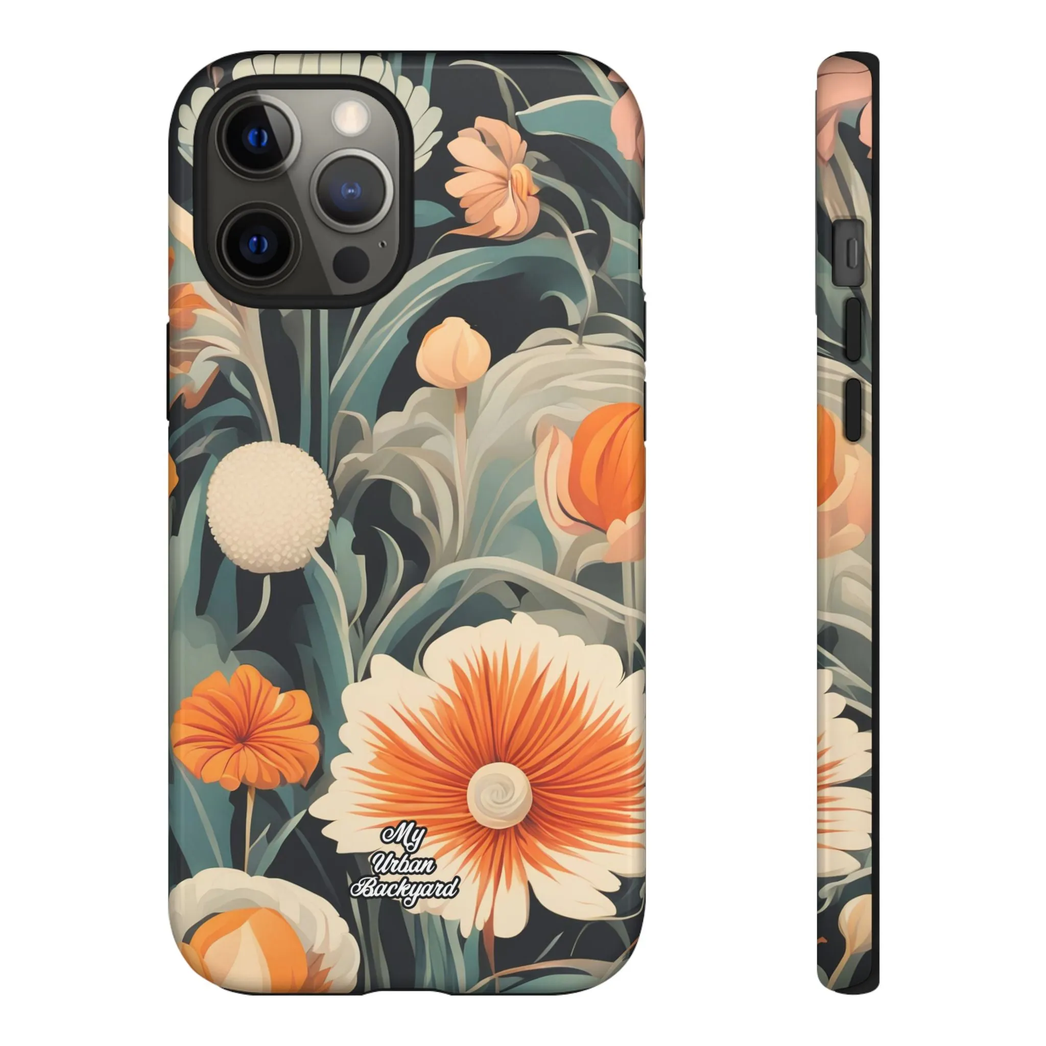 Orange and White Flowers, Cell Phone Case - Apple, Samsung or Google Pixel