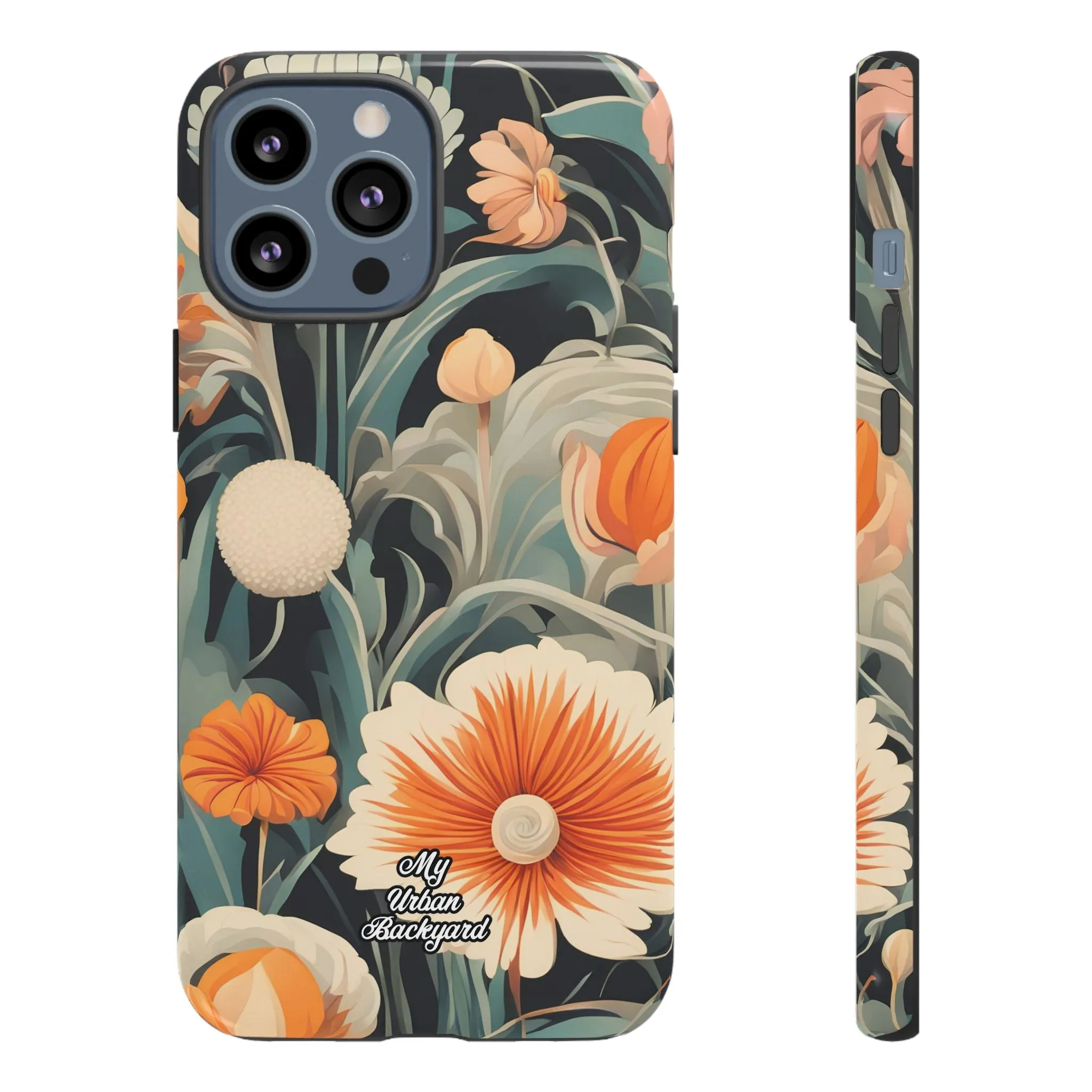 Orange and White Flowers, Cell Phone Case - Apple, Samsung or Google Pixel