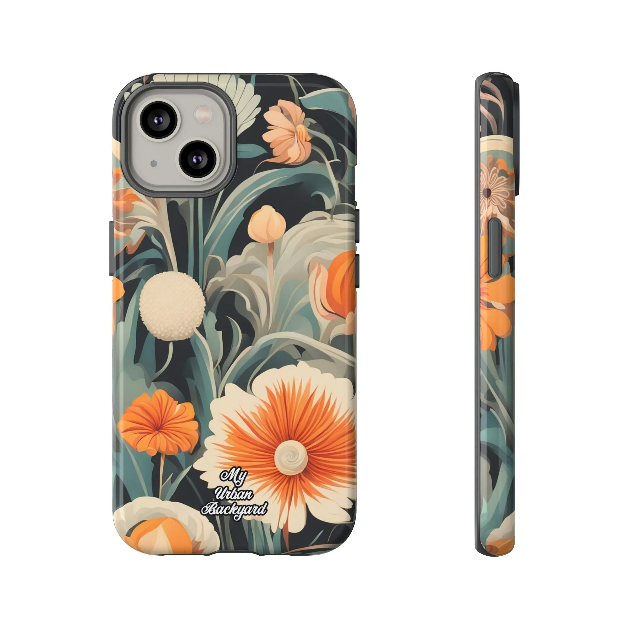 Orange and White Flowers, Cell Phone Case - Apple, Samsung or Google Pixel