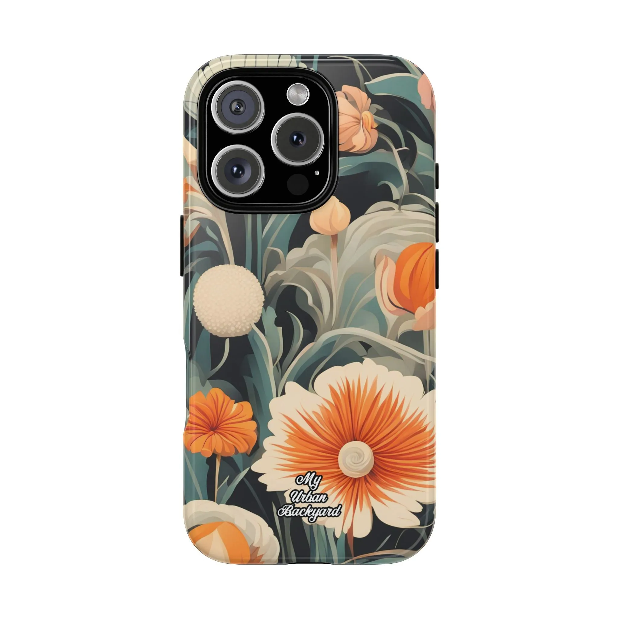 Orange and White Flowers, Cell Phone Case - Apple, Samsung or Google Pixel