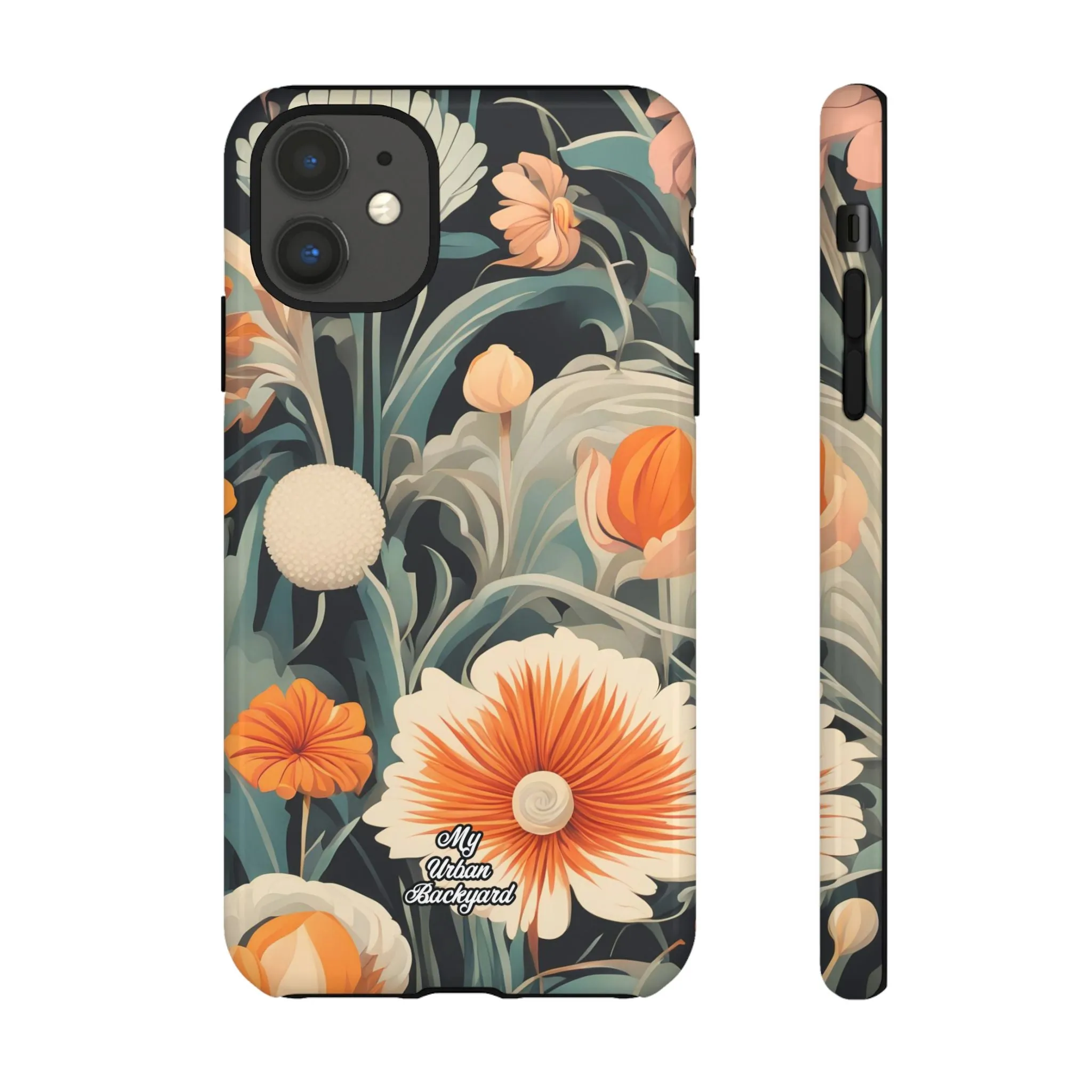 Orange and White Flowers, Cell Phone Case - Apple, Samsung or Google Pixel