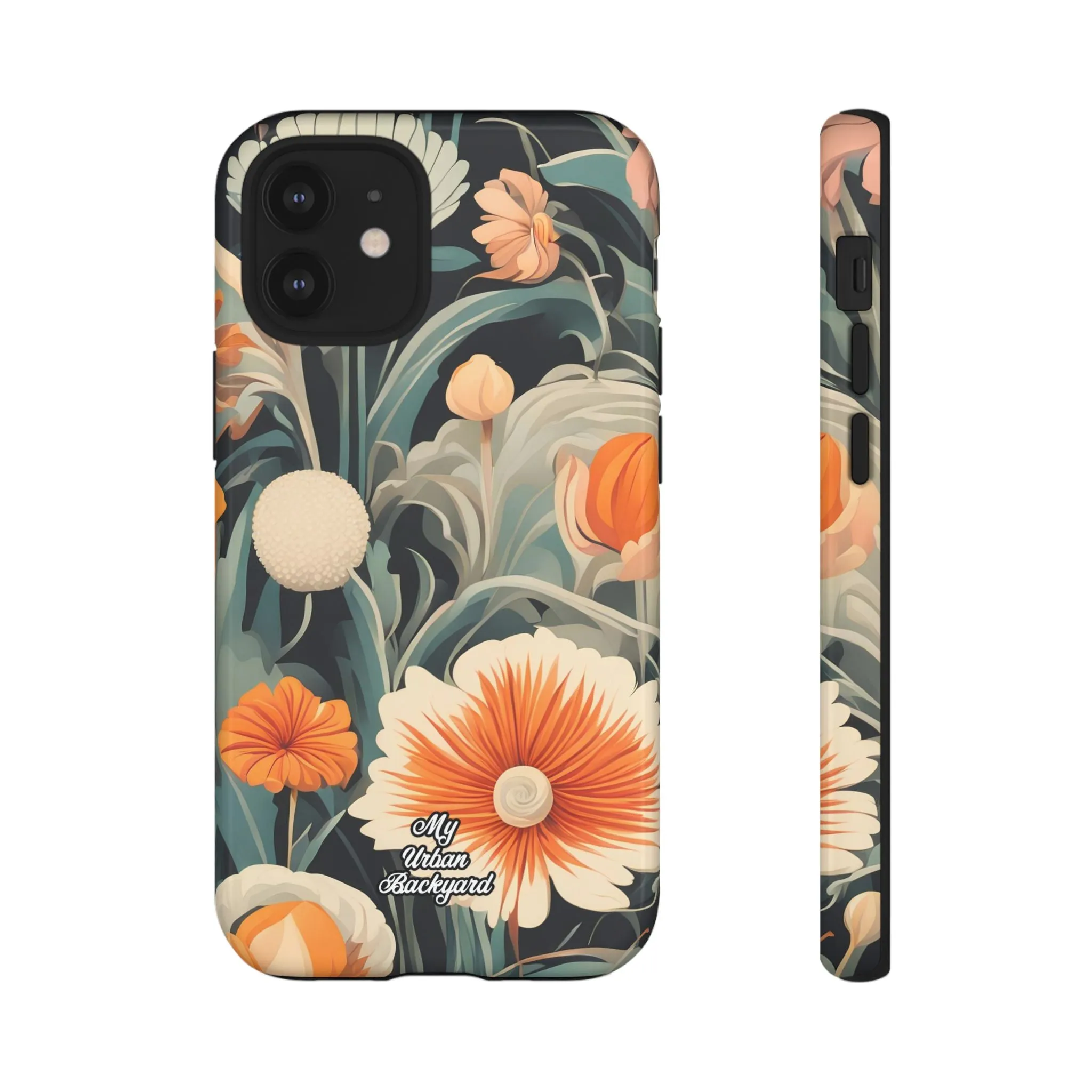 Orange and White Flowers, Cell Phone Case - Apple, Samsung or Google Pixel