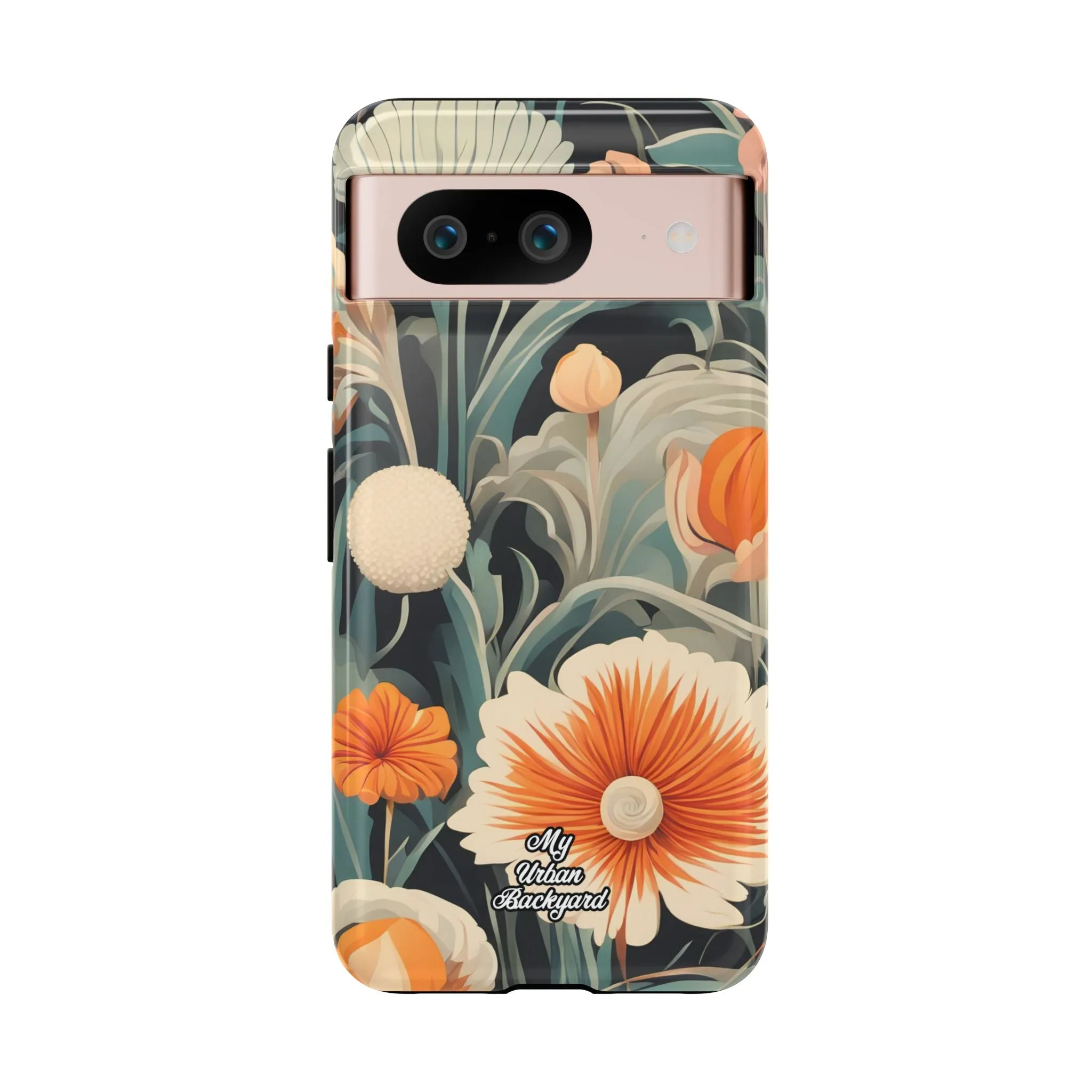 Orange and White Flowers, Cell Phone Case - Apple, Samsung or Google Pixel