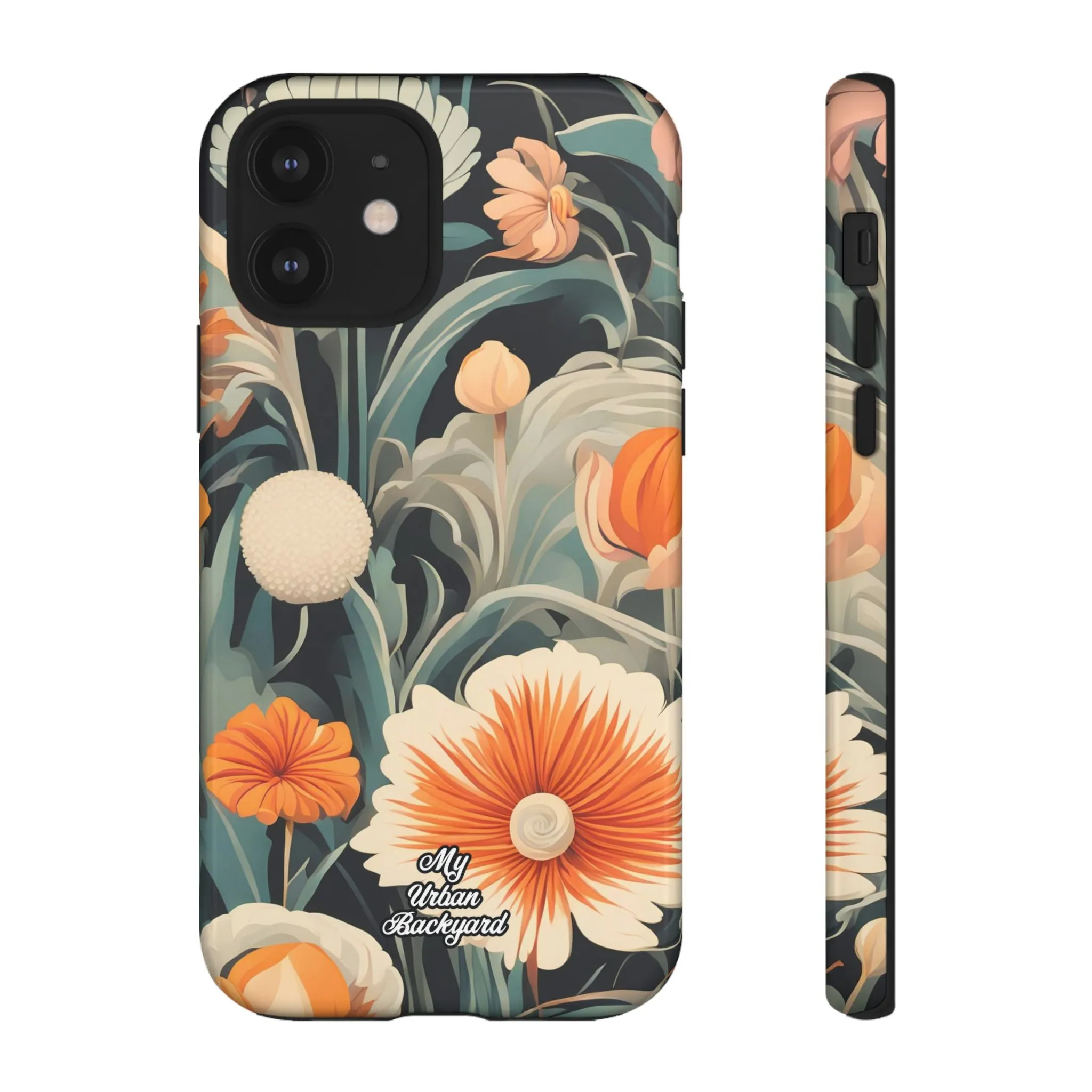 Orange and White Flowers, Cell Phone Case - Apple, Samsung or Google Pixel