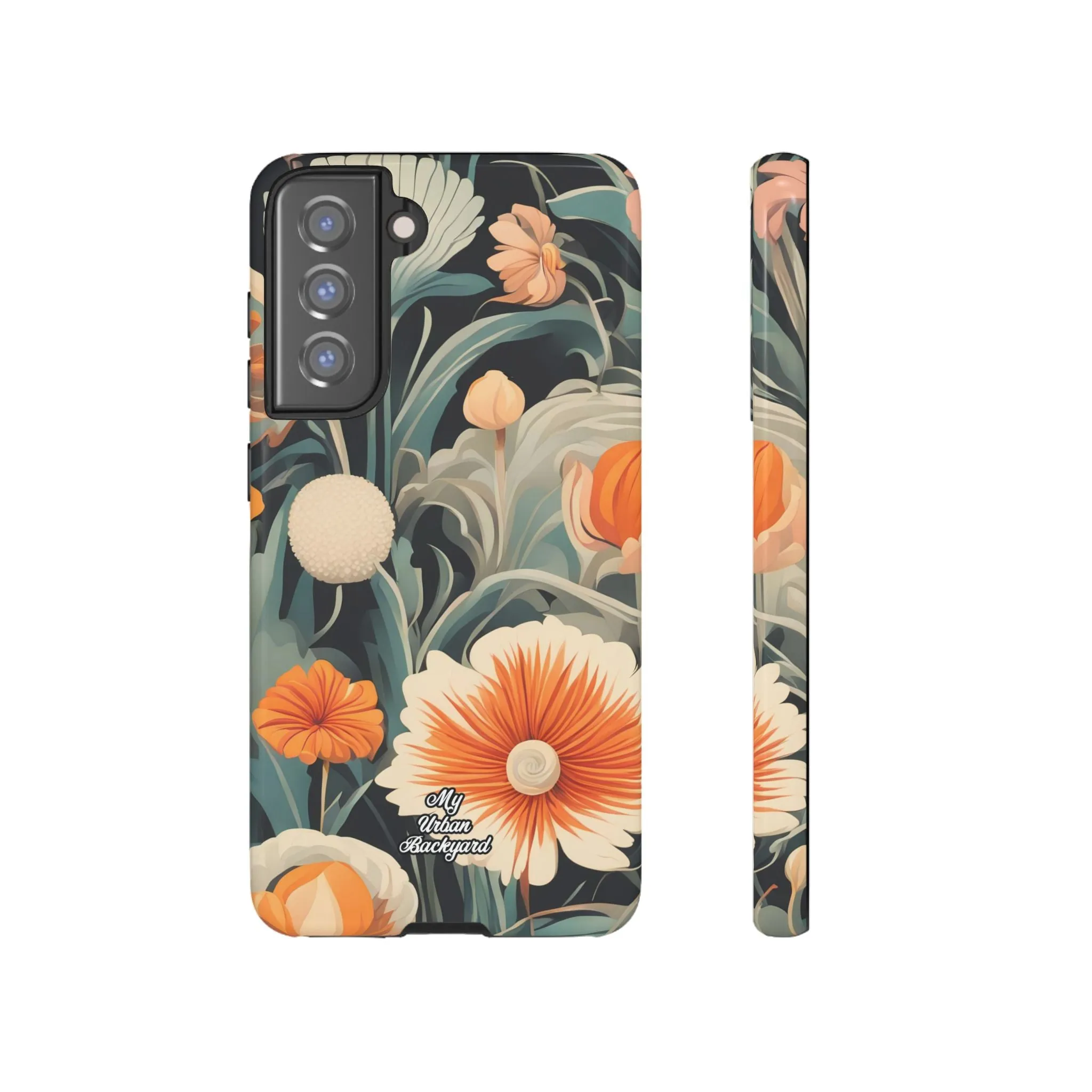 Orange and White Flowers, Cell Phone Case - Apple, Samsung or Google Pixel