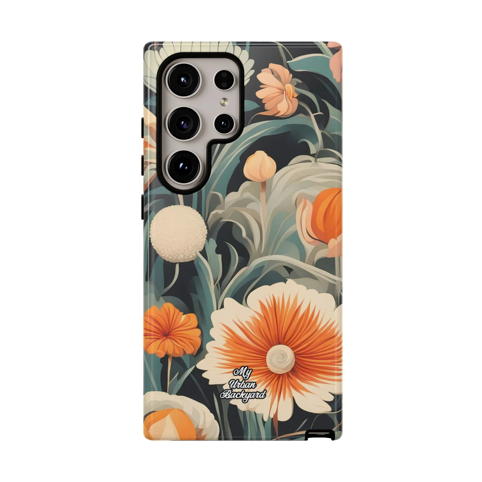 Orange and White Flowers, Cell Phone Case - Apple, Samsung or Google Pixel