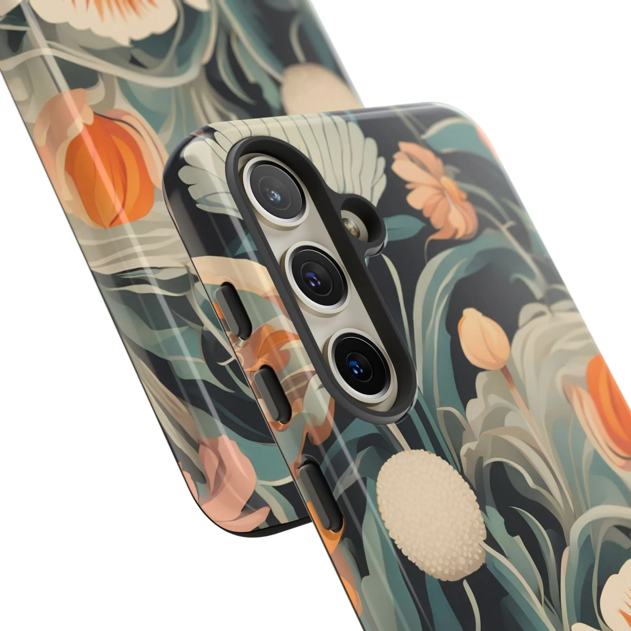 Orange and White Flowers, Cell Phone Case - Apple, Samsung or Google Pixel