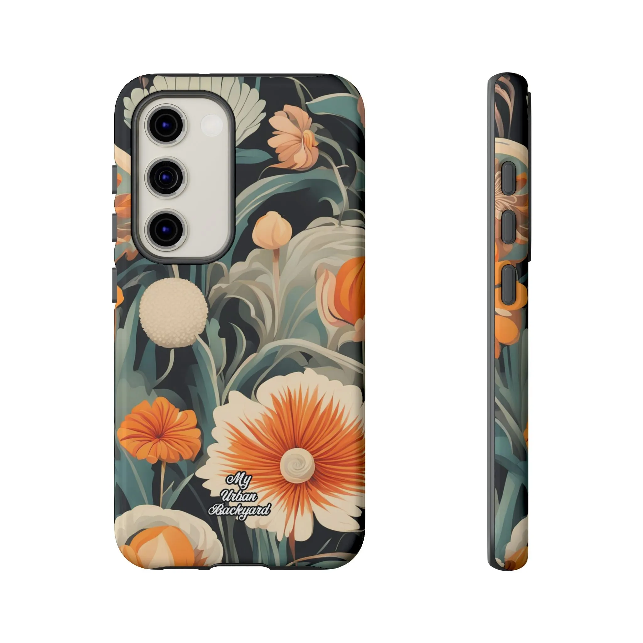 Orange and White Flowers, Cell Phone Case - Apple, Samsung or Google Pixel