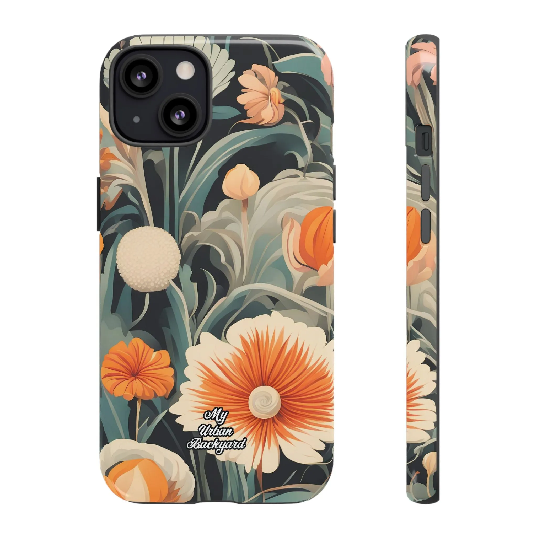 Orange and White Flowers, Cell Phone Case - Apple, Samsung or Google Pixel