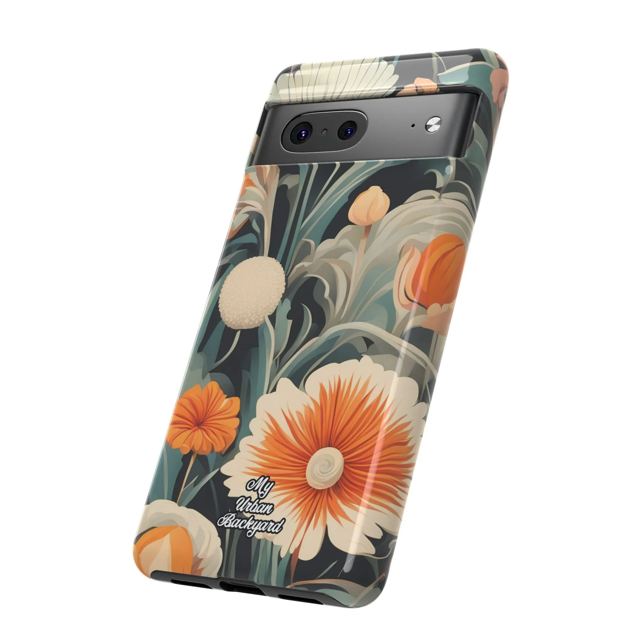 Orange and White Flowers, Cell Phone Case - Apple, Samsung or Google Pixel