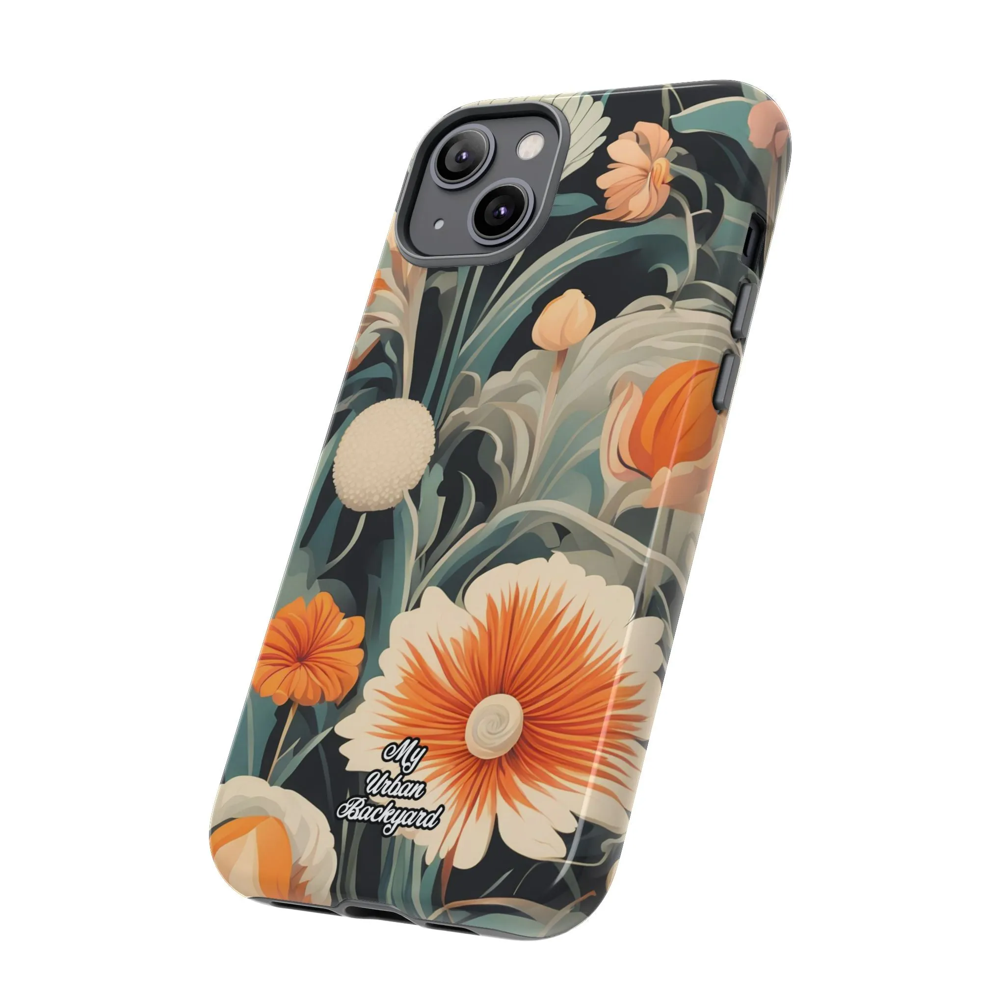 Orange and White Flowers, Cell Phone Case - Apple, Samsung or Google Pixel