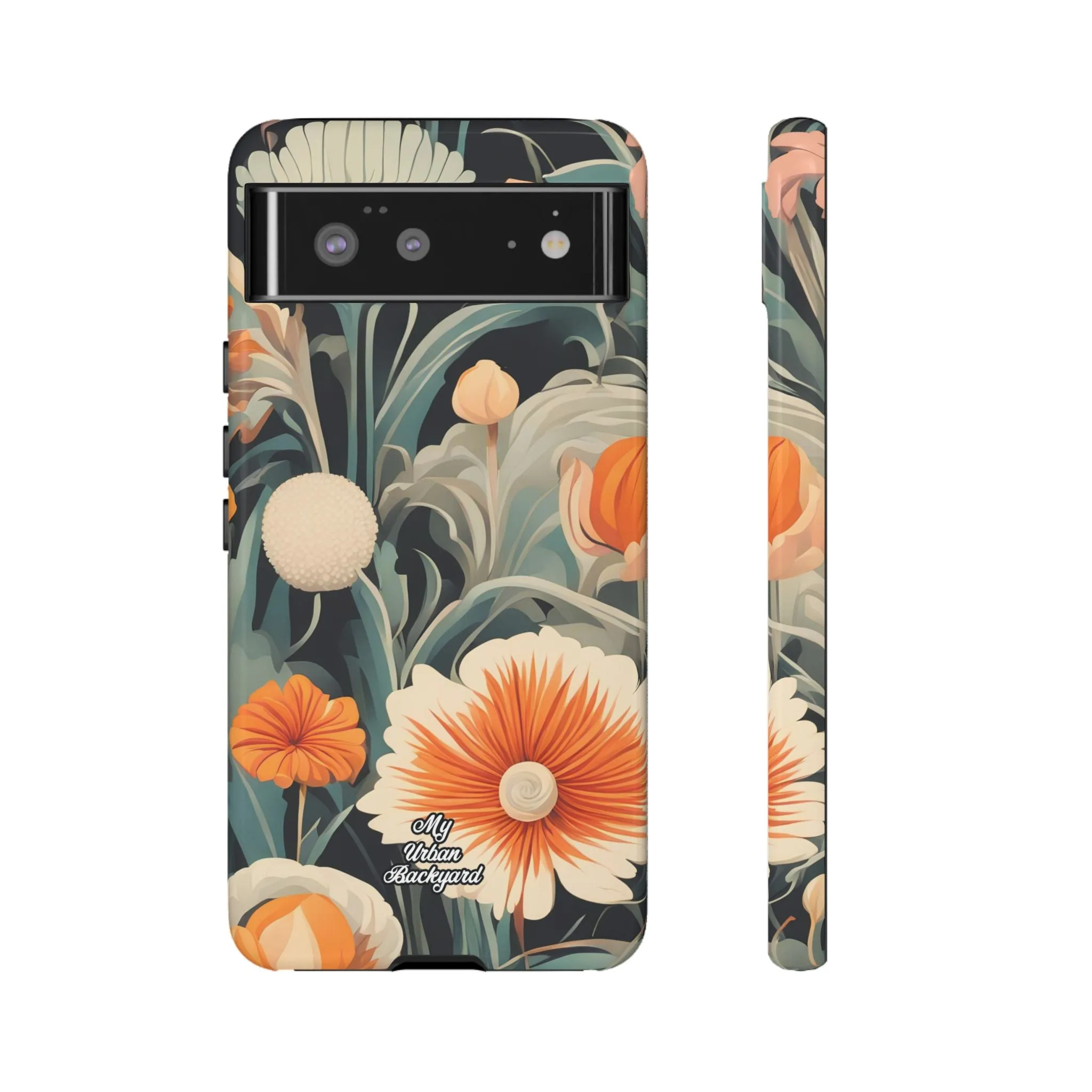 Orange and White Flowers, Cell Phone Case - Apple, Samsung or Google Pixel