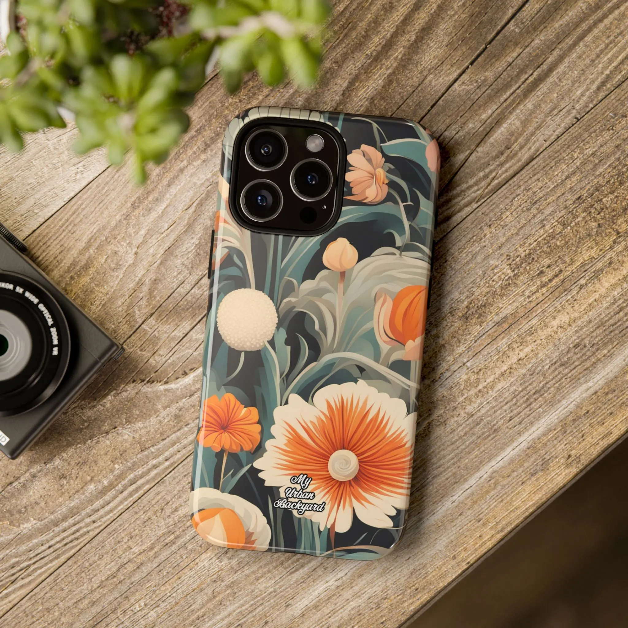 Orange and White Flowers, Cell Phone Case - Apple, Samsung or Google Pixel