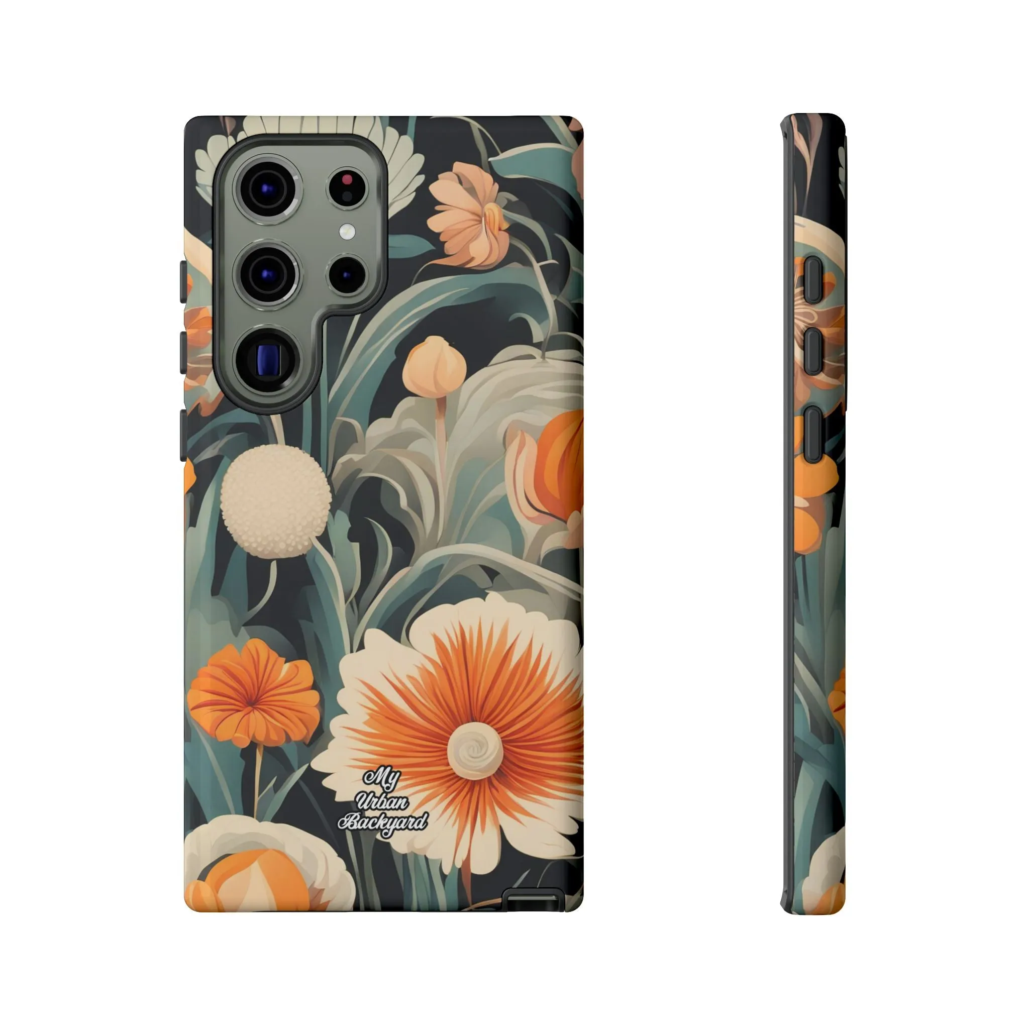 Orange and White Flowers, Cell Phone Case - Apple, Samsung or Google Pixel