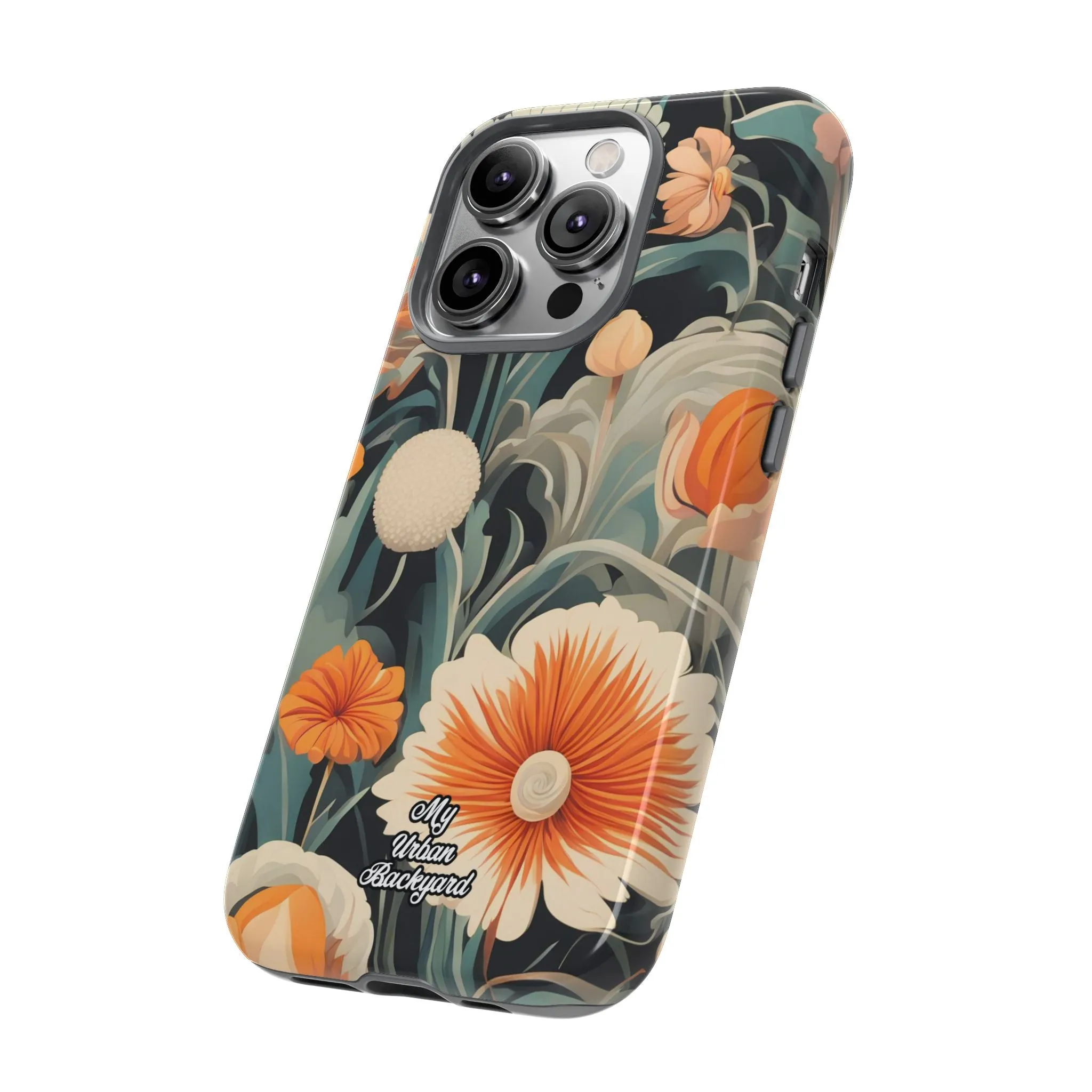 Orange and White Flowers, Cell Phone Case - Apple, Samsung or Google Pixel