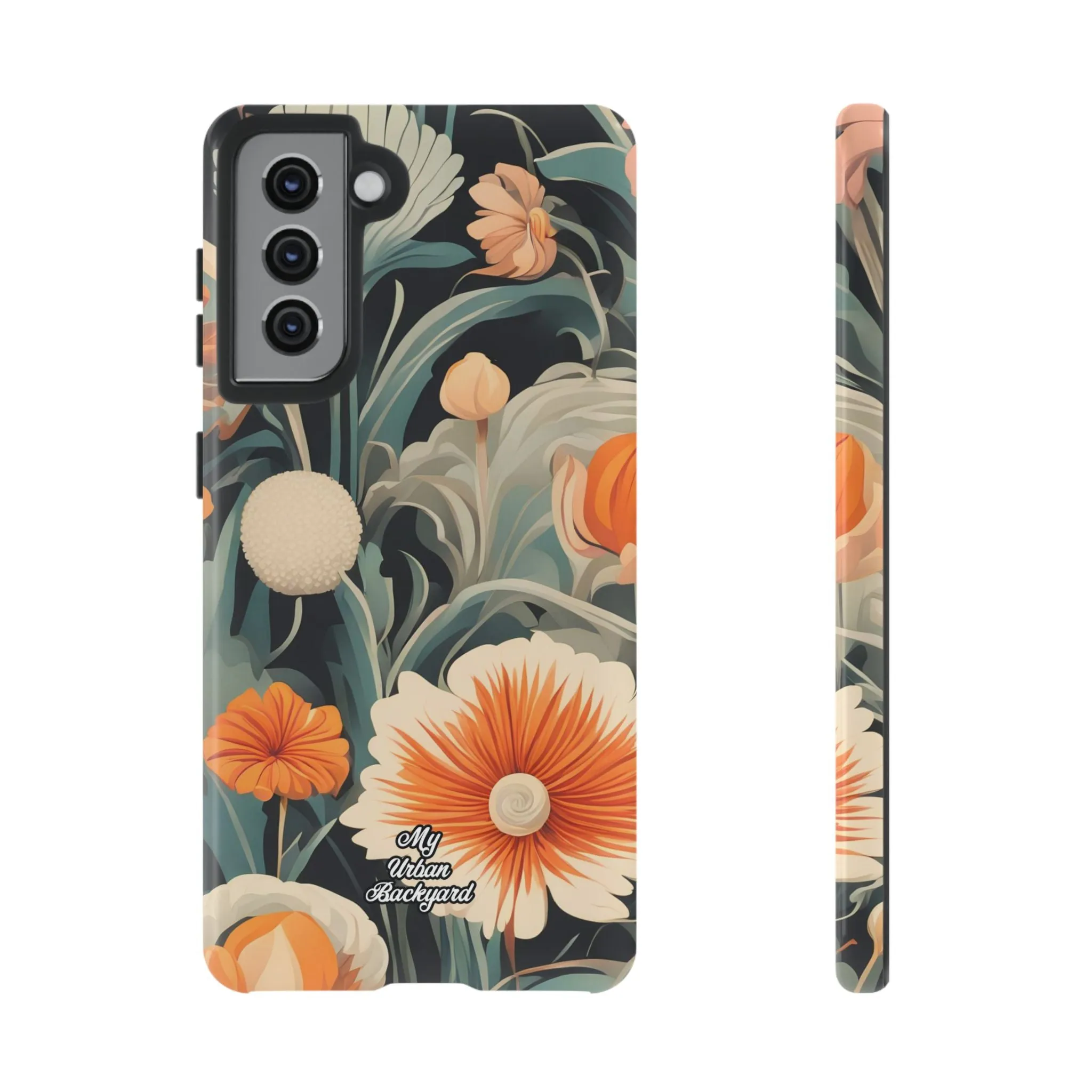 Orange and White Flowers, Cell Phone Case - Apple, Samsung or Google Pixel