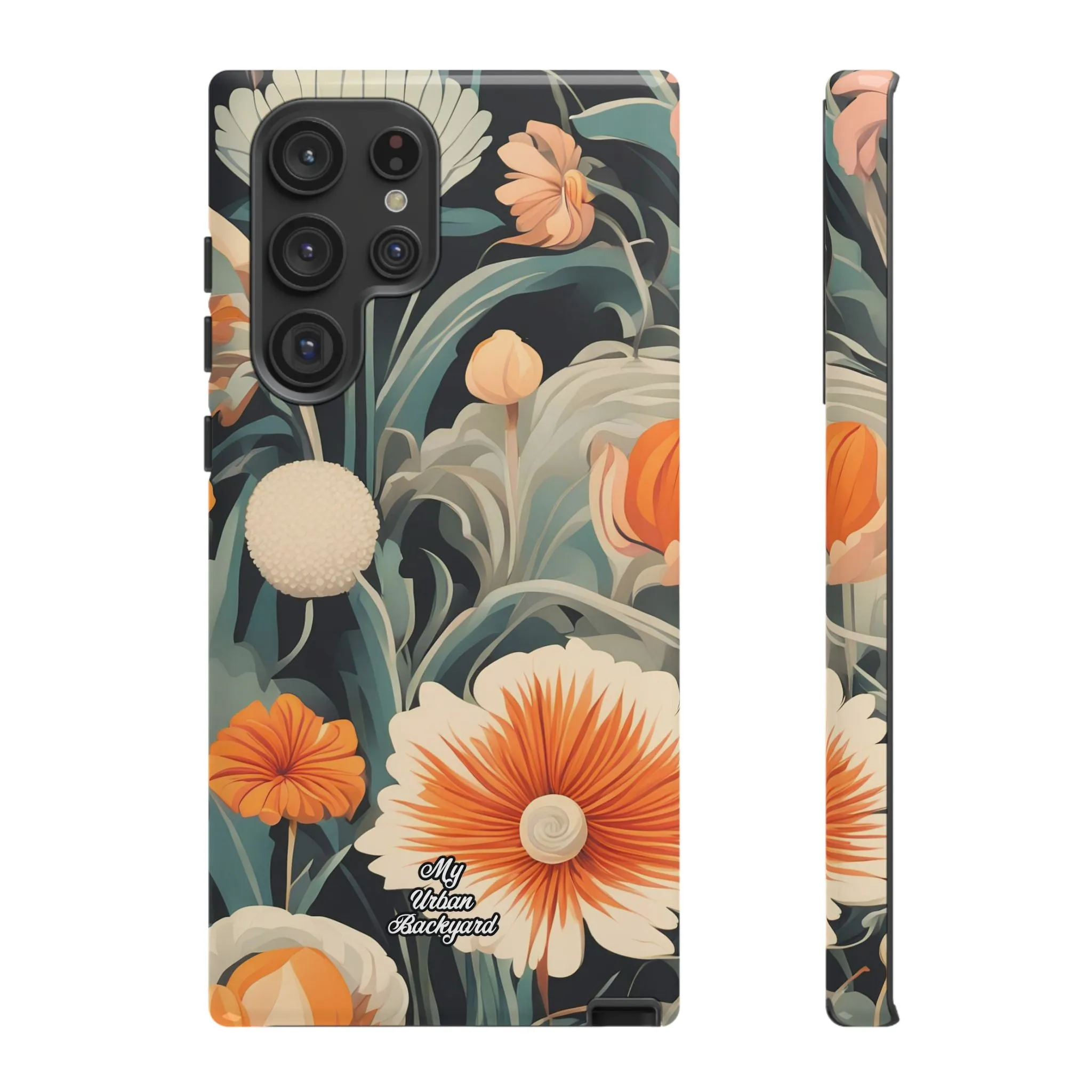 Orange and White Flowers, Cell Phone Case - Apple, Samsung or Google Pixel