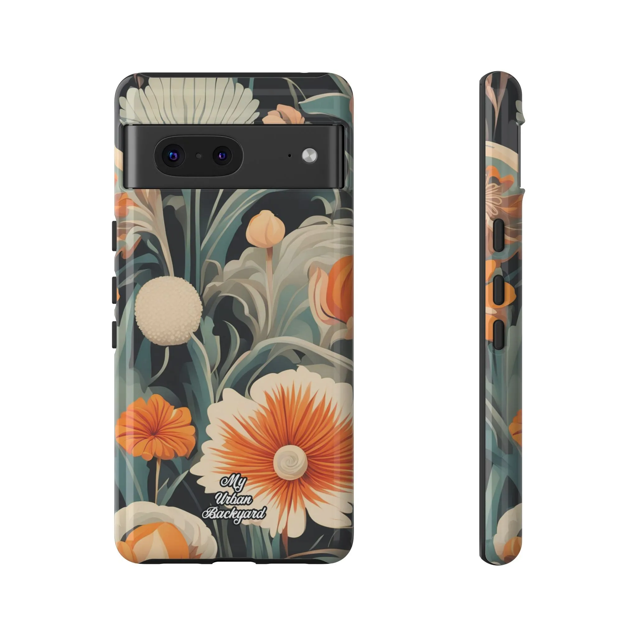 Orange and White Flowers, Cell Phone Case - Apple, Samsung or Google Pixel