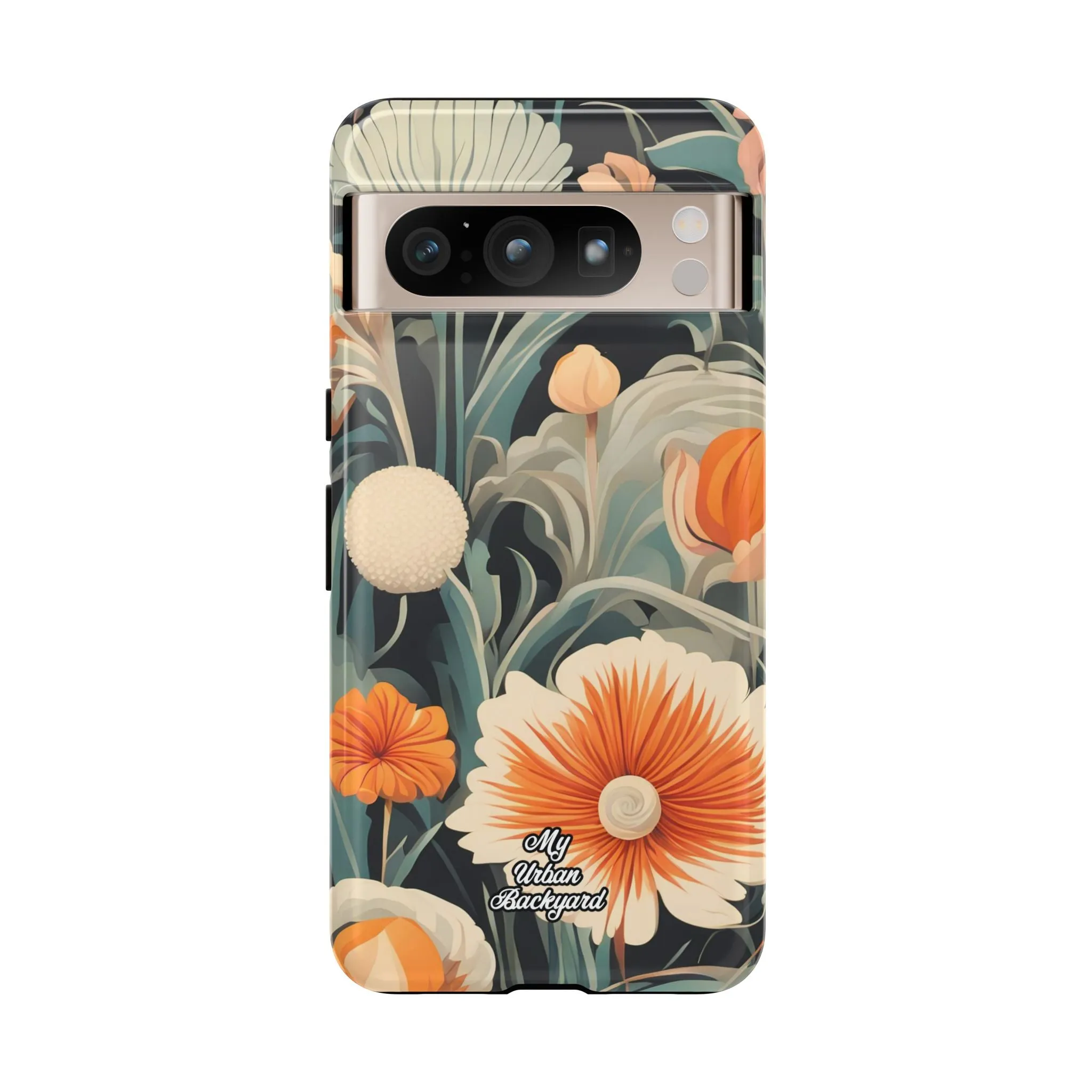 Orange and White Flowers, Cell Phone Case - Apple, Samsung or Google Pixel