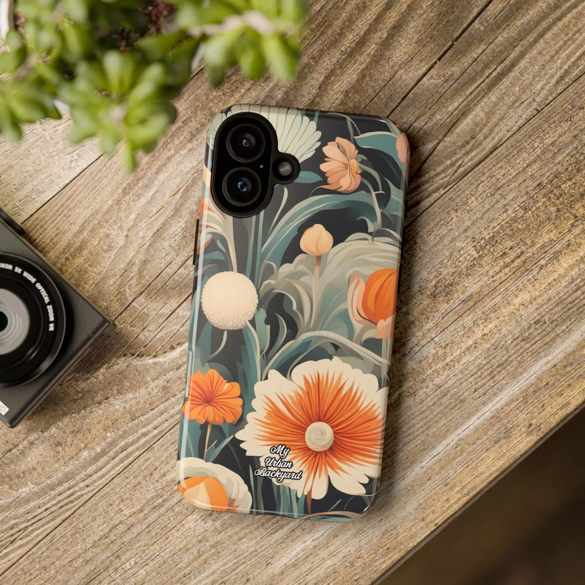 Orange and White Flowers, Cell Phone Case - Apple, Samsung or Google Pixel