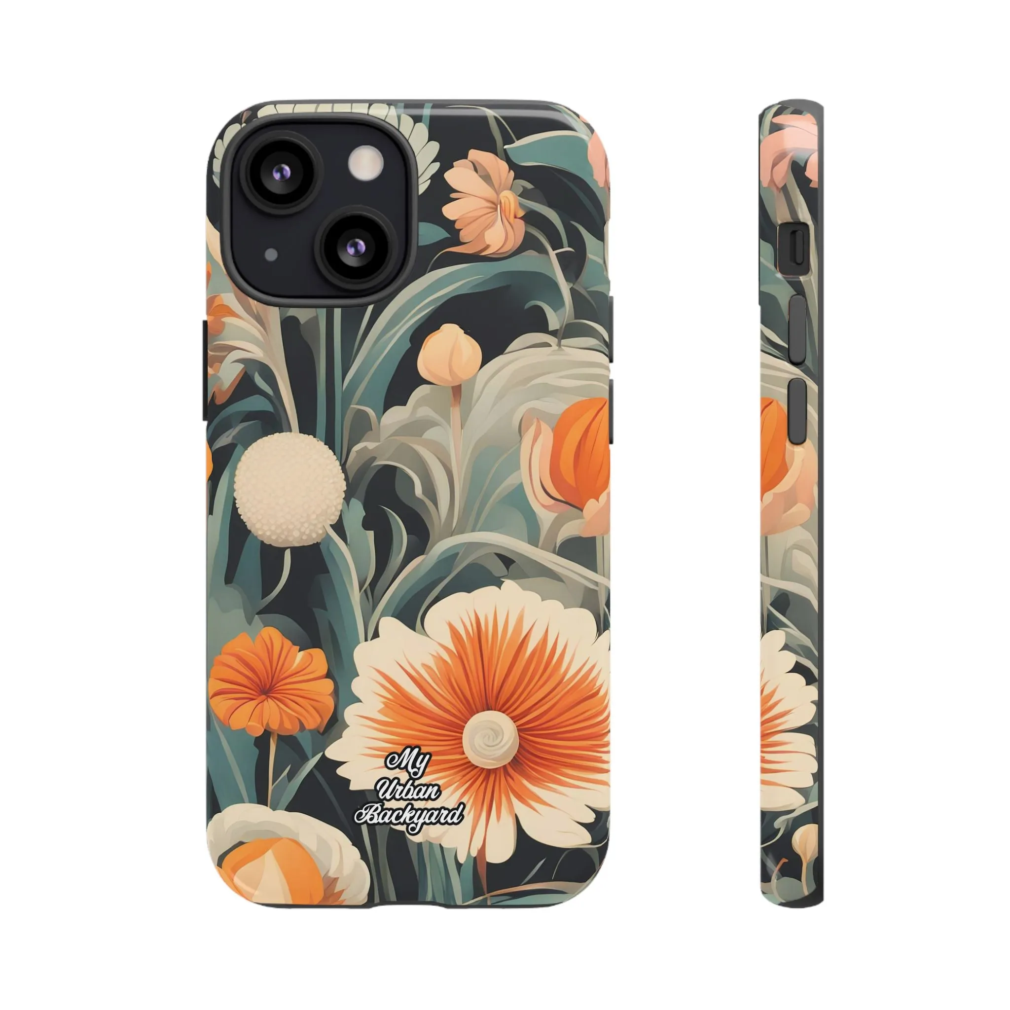 Orange and White Flowers, Cell Phone Case - Apple, Samsung or Google Pixel