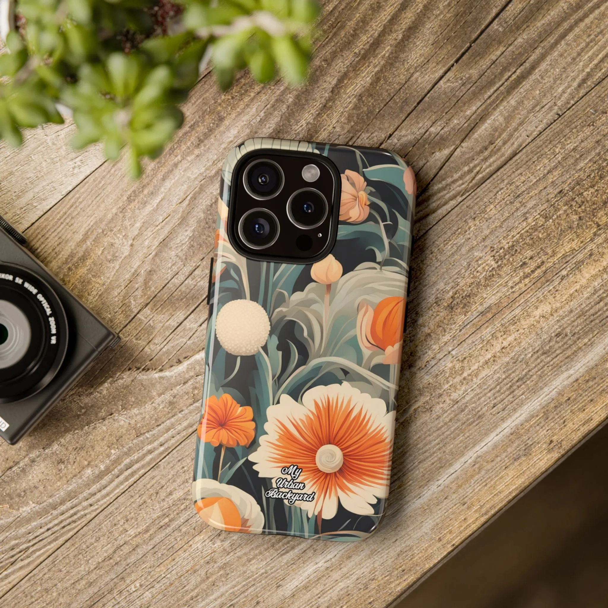 Orange and White Flowers, Cell Phone Case - Apple, Samsung or Google Pixel