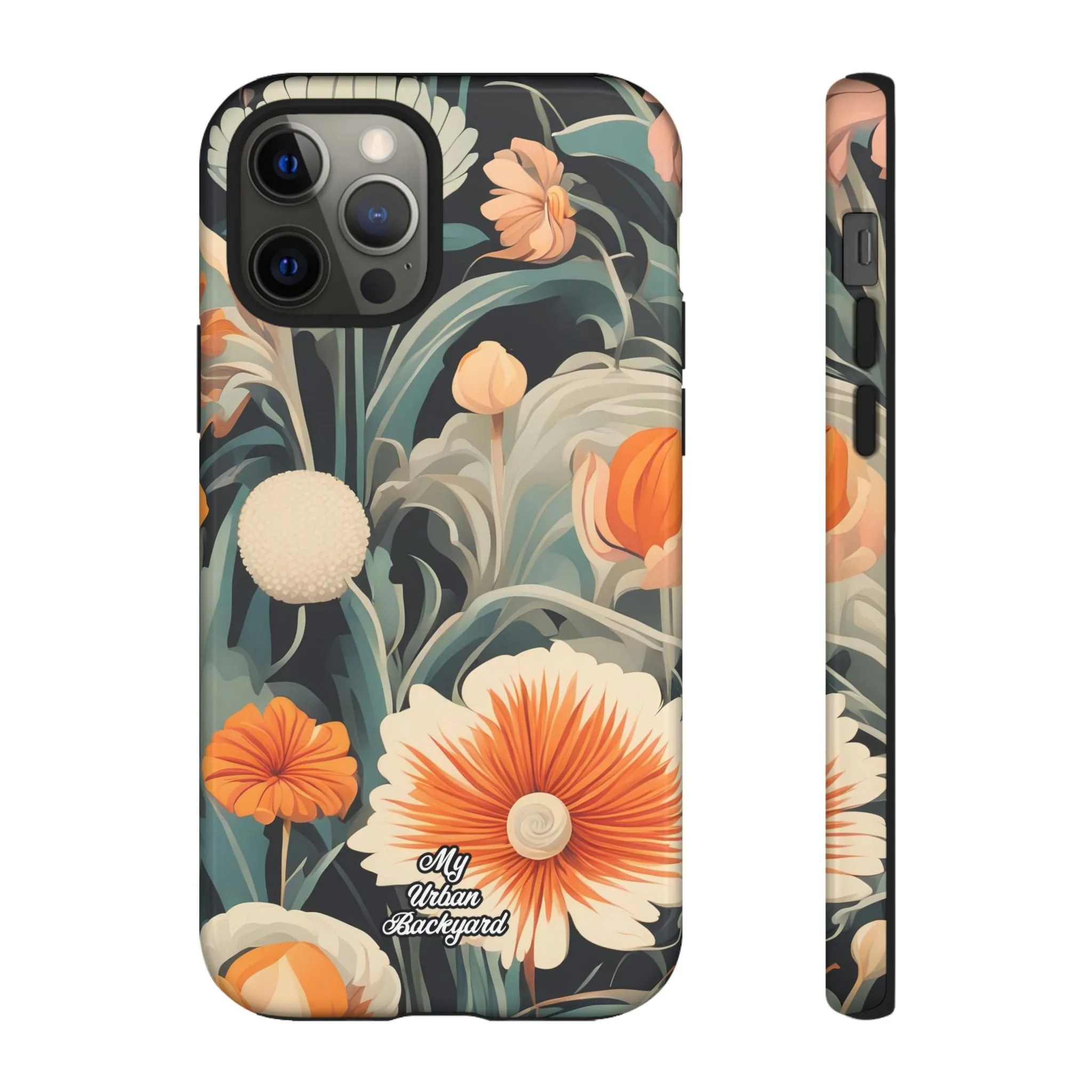 Orange and White Flowers, Cell Phone Case - Apple, Samsung or Google Pixel