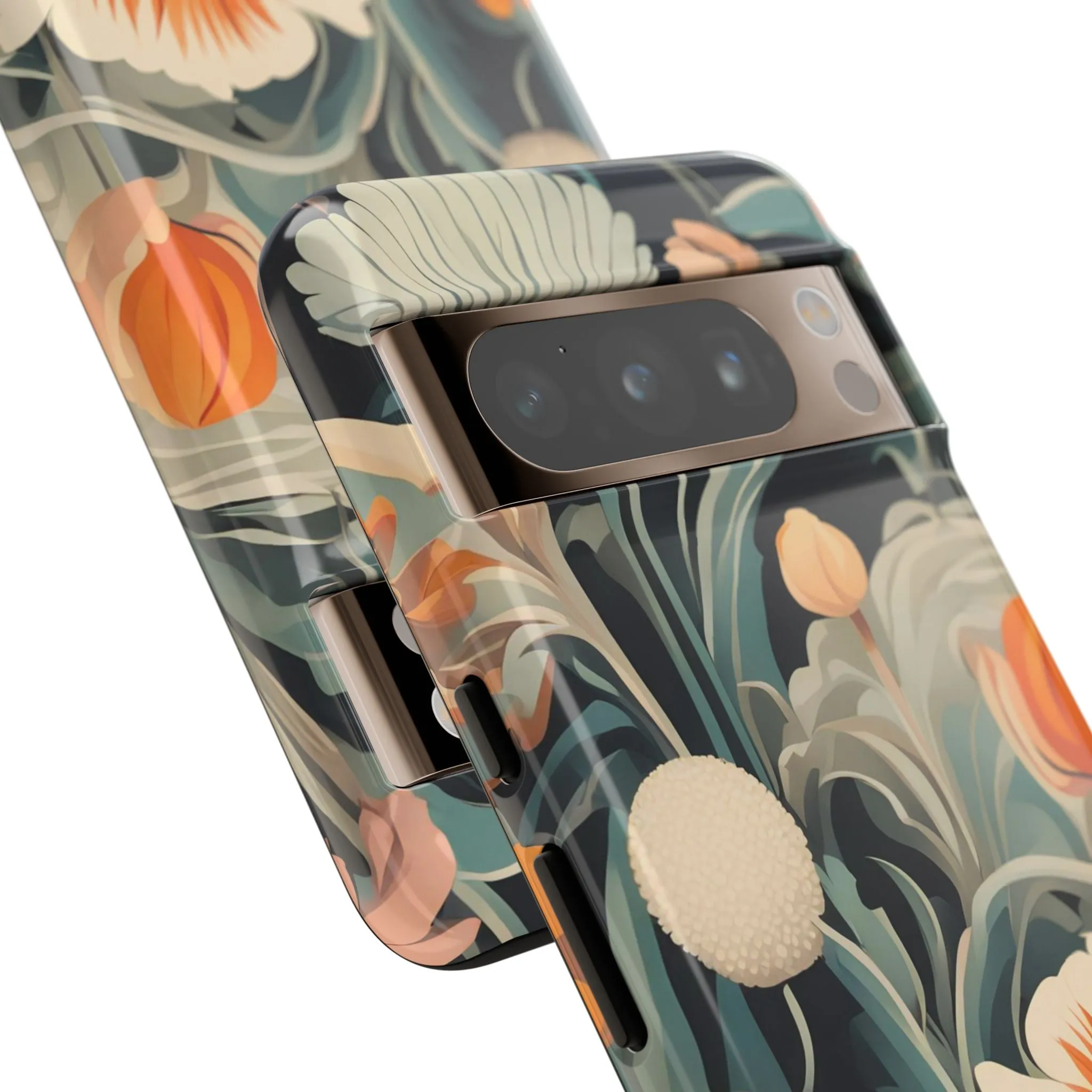 Orange and White Flowers, Cell Phone Case - Apple, Samsung or Google Pixel