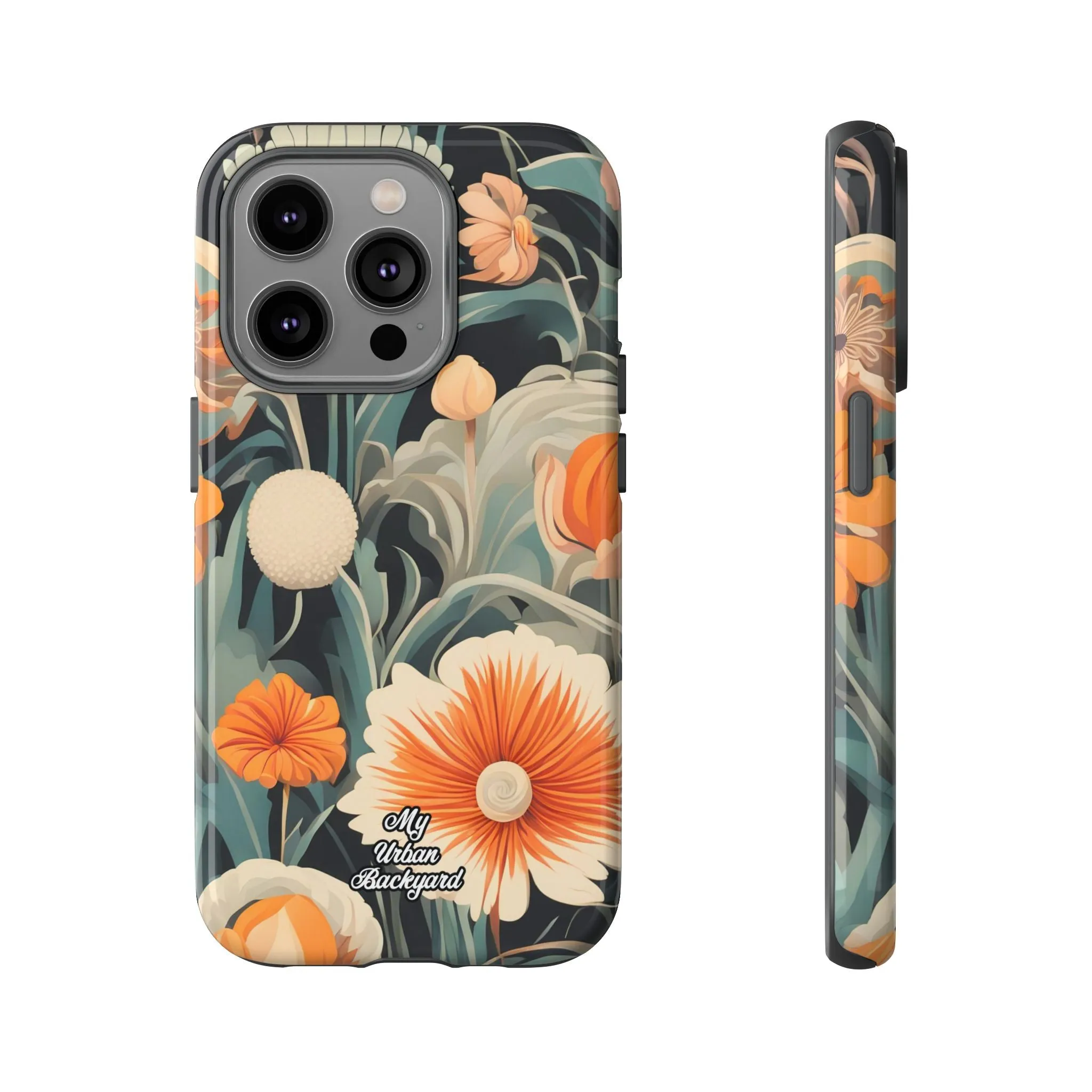 Orange and White Flowers, Cell Phone Case - Apple, Samsung or Google Pixel