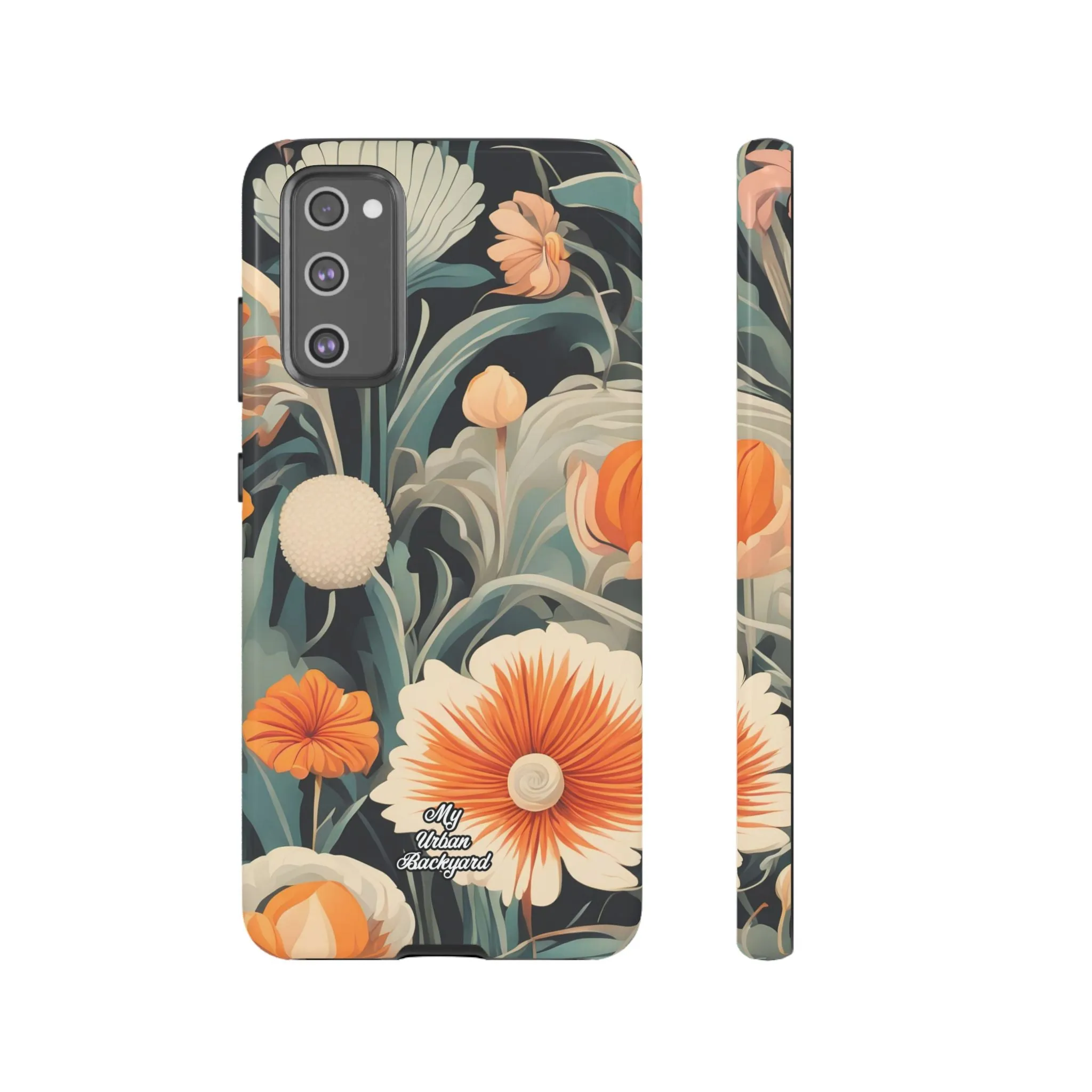 Orange and White Flowers, Cell Phone Case - Apple, Samsung or Google Pixel