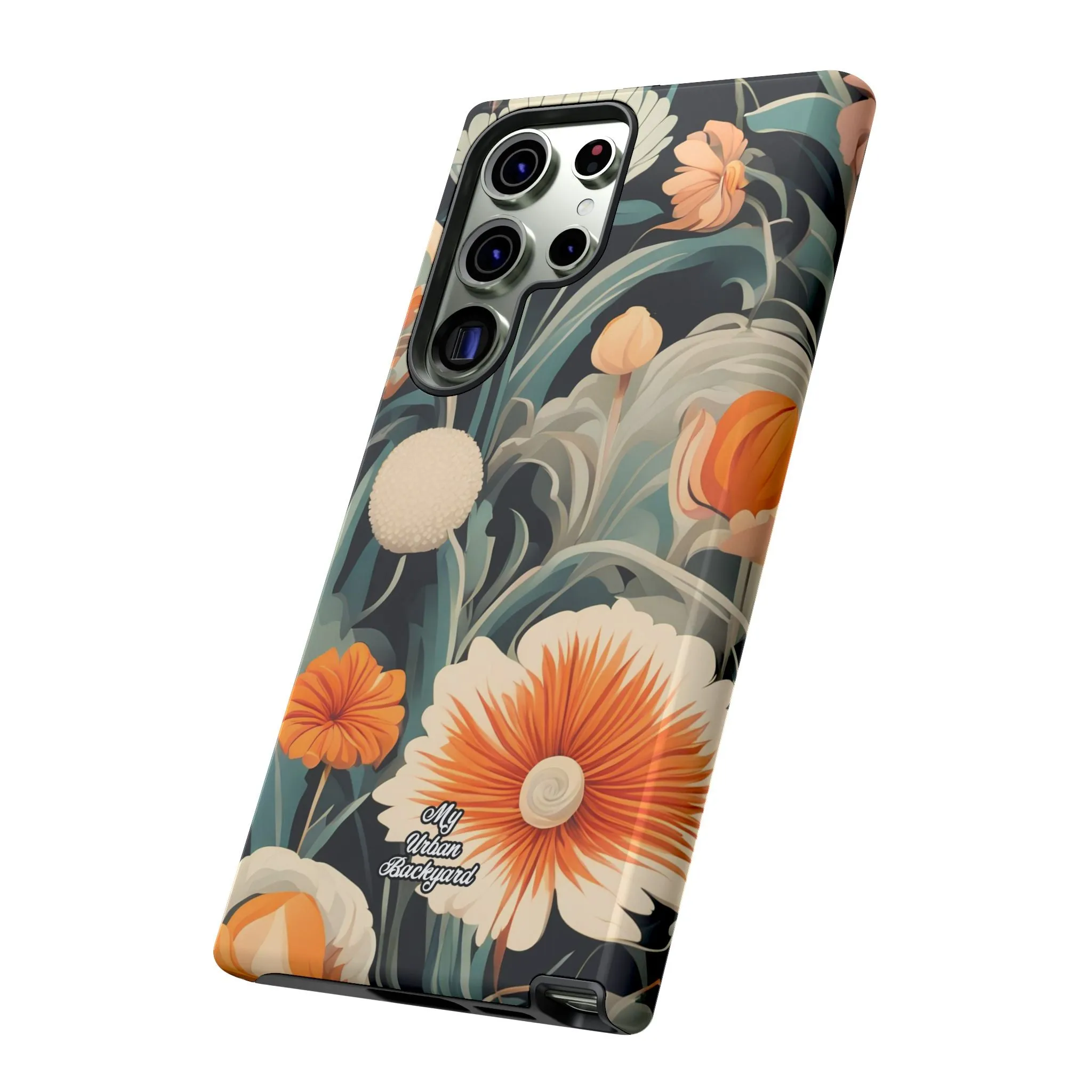 Orange and White Flowers, Cell Phone Case - Apple, Samsung or Google Pixel