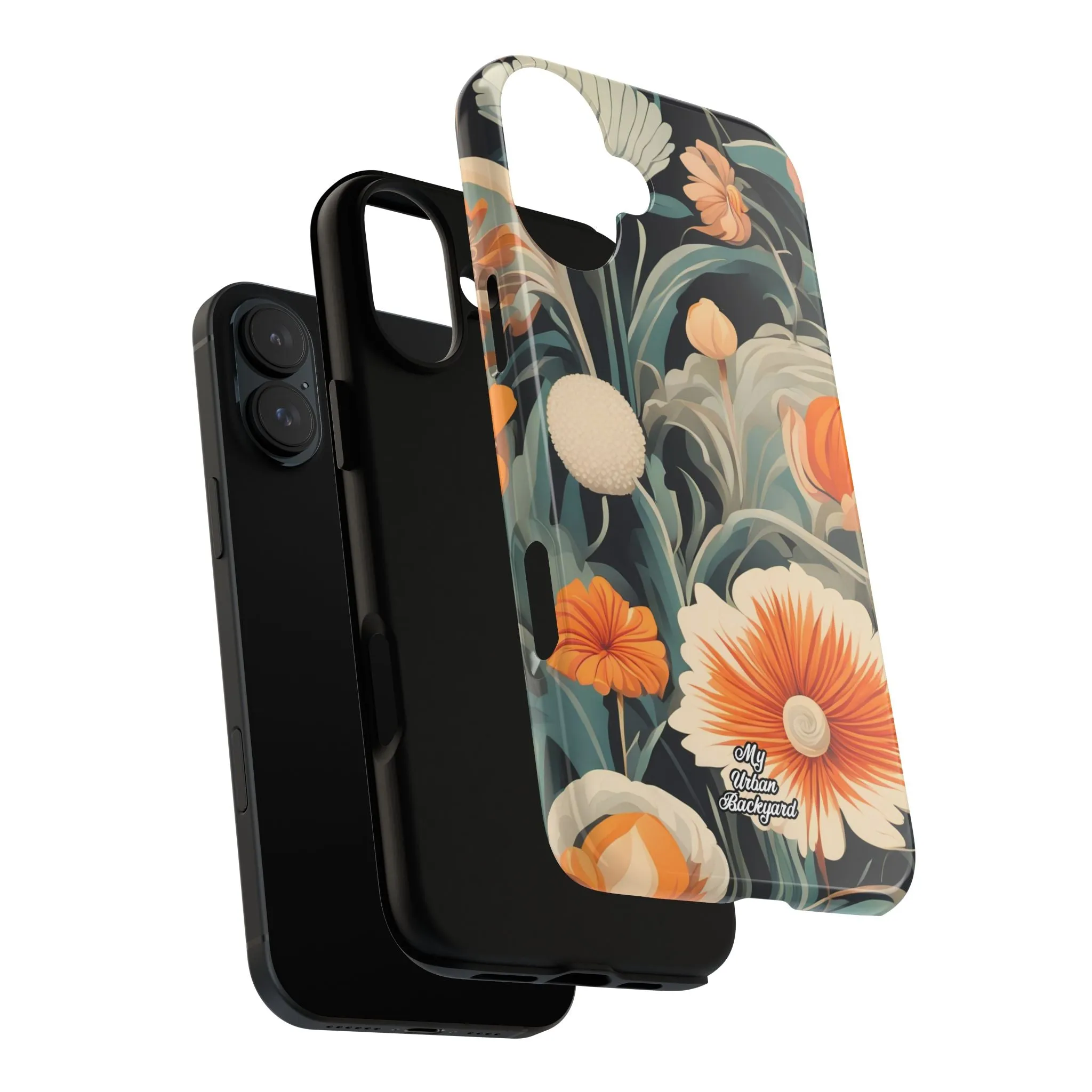 Orange and White Flowers, Cell Phone Case - Apple, Samsung or Google Pixel