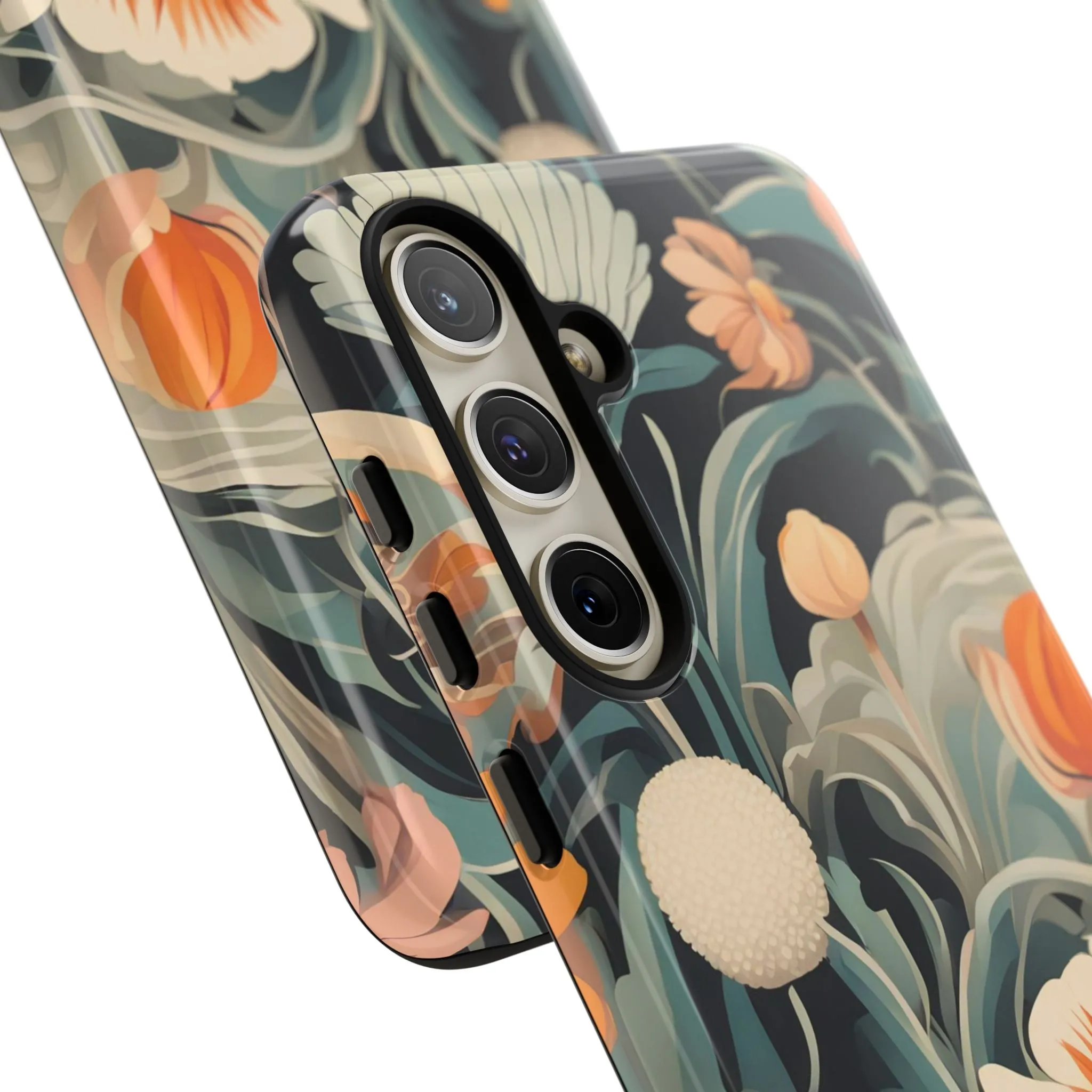 Orange and White Flowers, Cell Phone Case - Apple, Samsung or Google Pixel