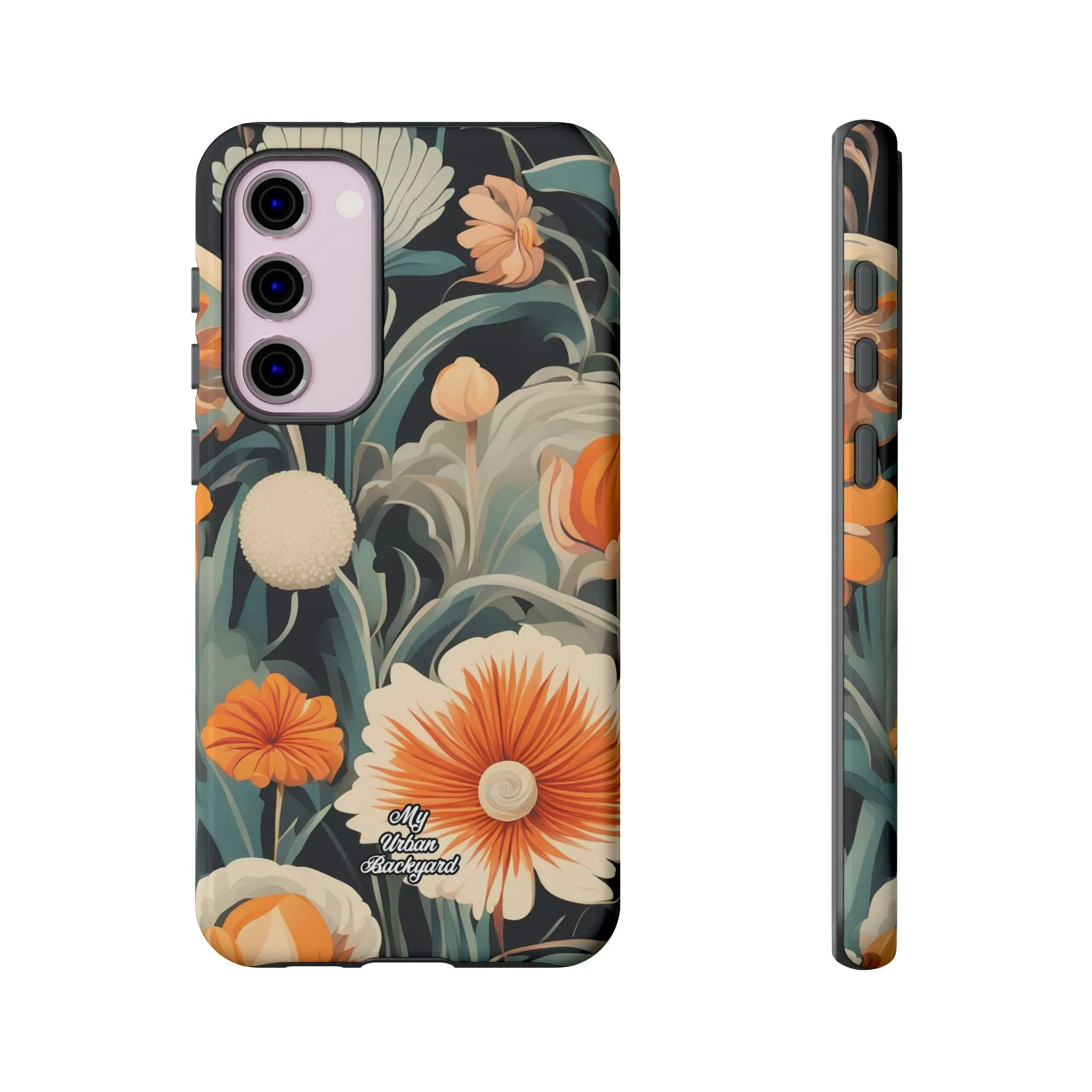 Orange and White Flowers, Cell Phone Case - Apple, Samsung or Google Pixel