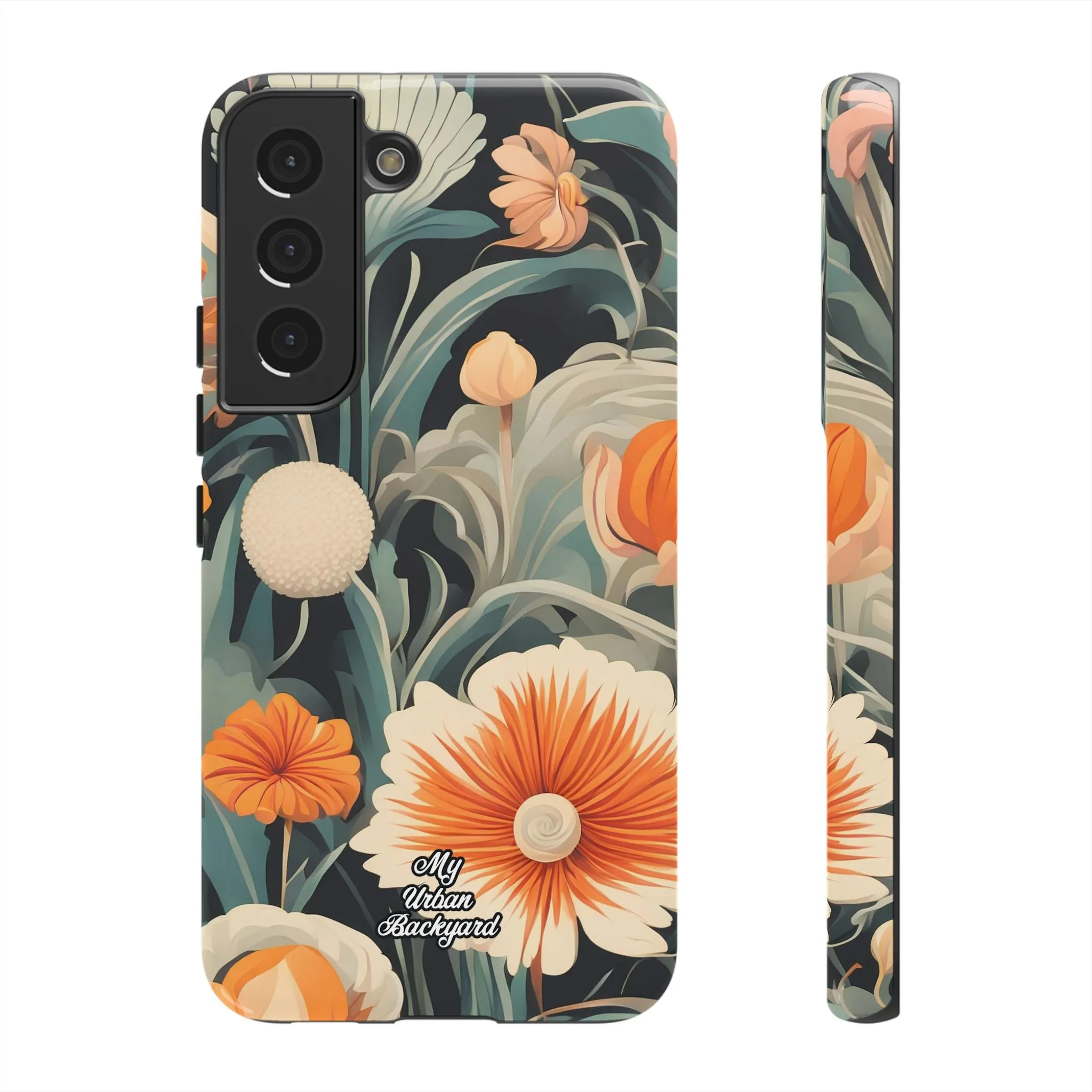 Orange and White Flowers, Cell Phone Case - Apple, Samsung or Google Pixel