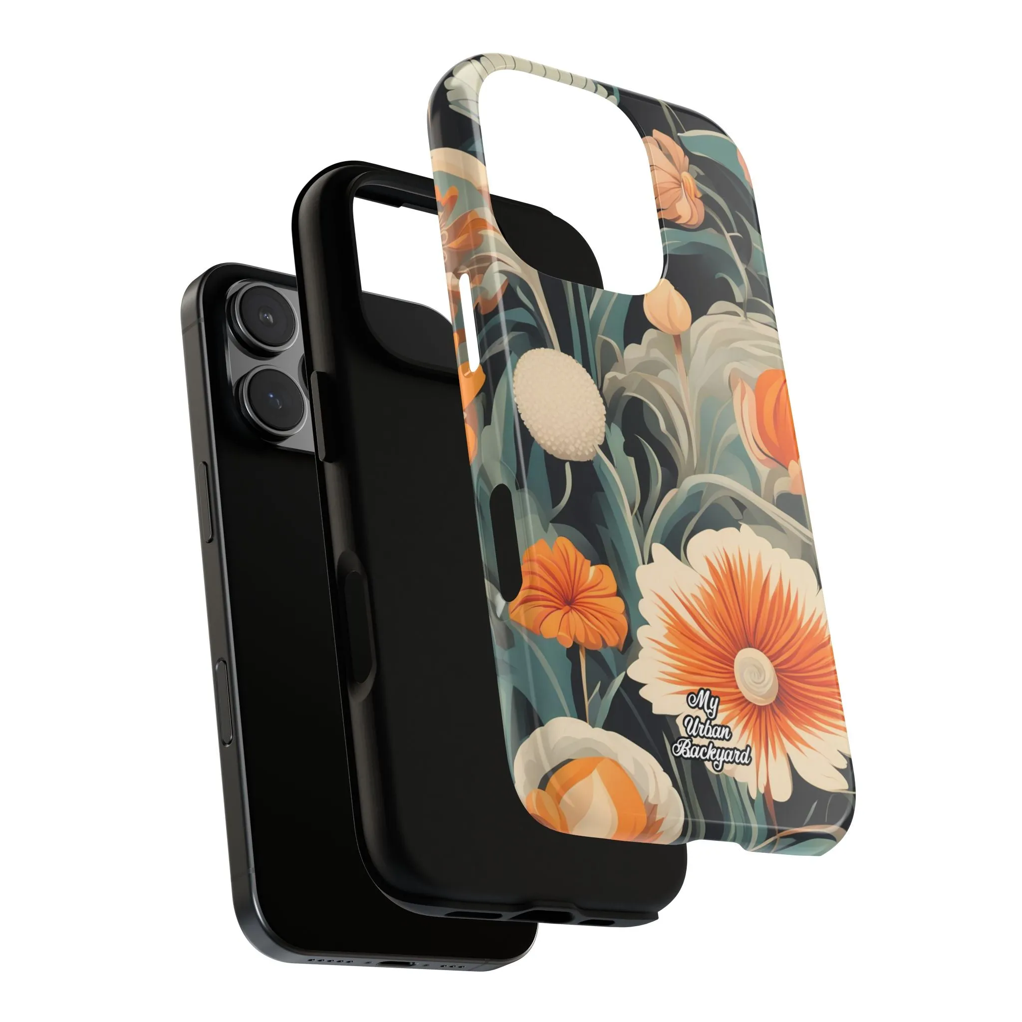 Orange and White Flowers, Cell Phone Case - Apple, Samsung or Google Pixel