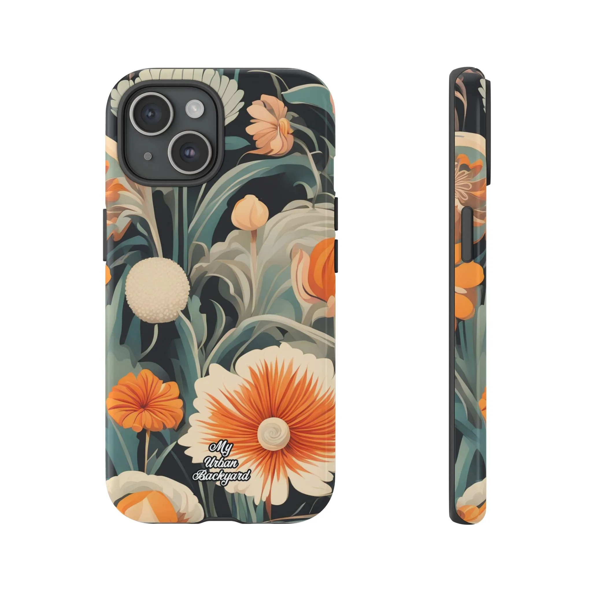 Orange and White Flowers, Cell Phone Case - Apple, Samsung or Google Pixel