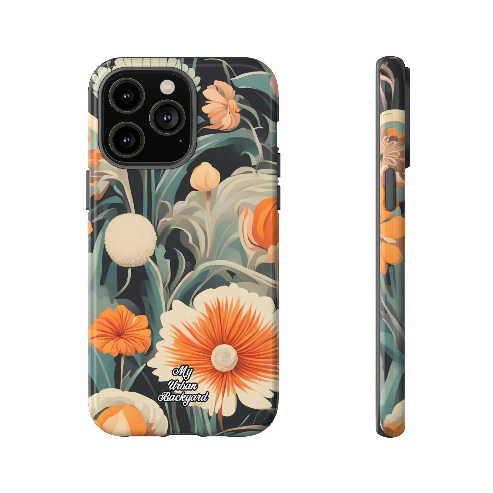 Orange and White Flowers, Cell Phone Case - Apple, Samsung or Google Pixel