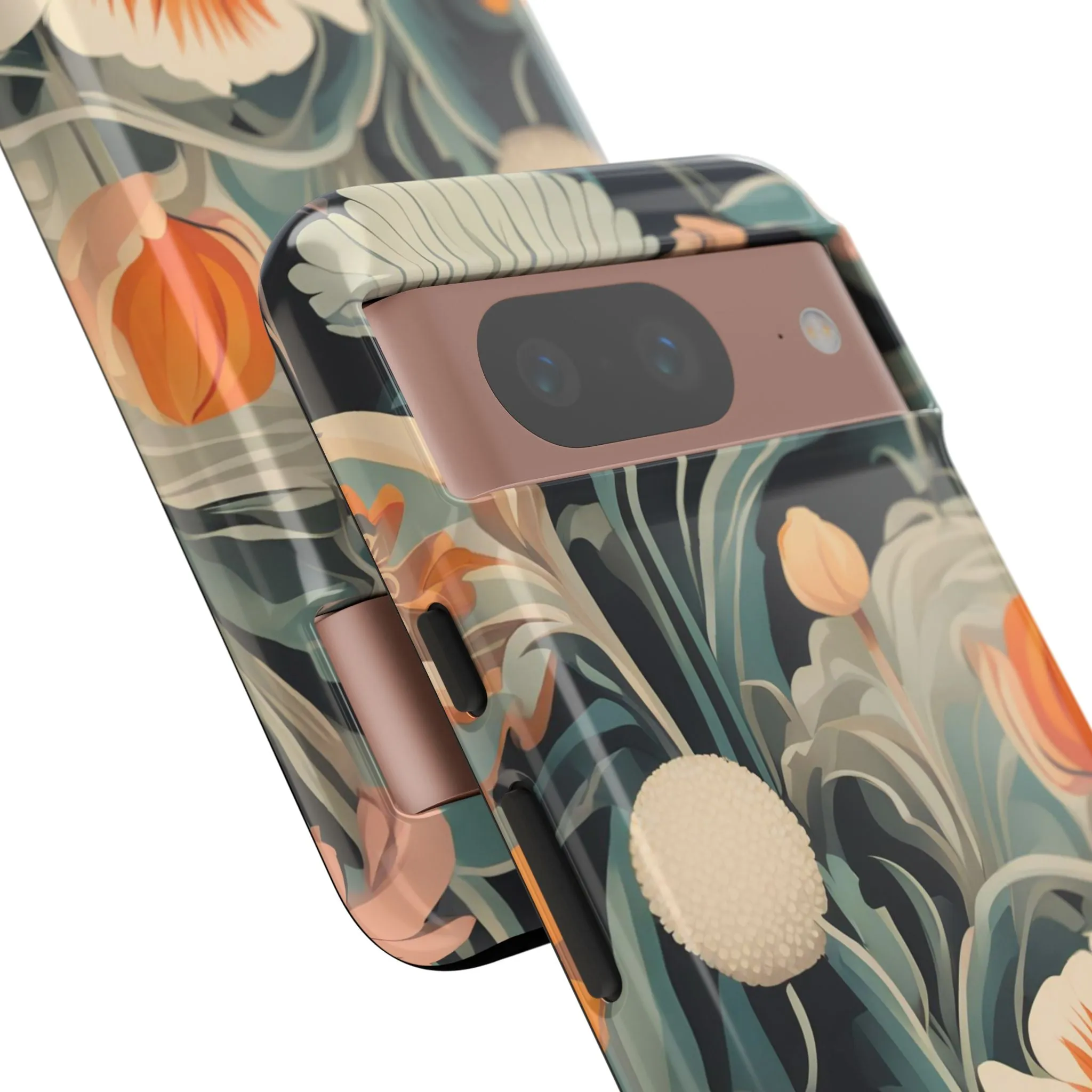 Orange and White Flowers, Cell Phone Case - Apple, Samsung or Google Pixel