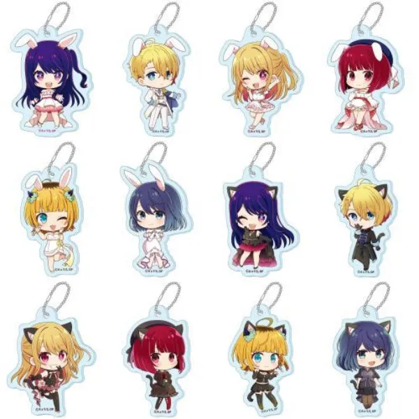 Oshi no Ko Puchichoko Trading Acrylic Key Ring - White Dress & Black Dress (Set of 12) 我推的孩子 鎖匙扣 吊飾 掛飾