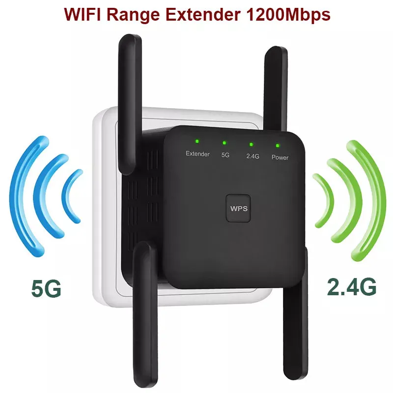 Outdoor Wifi Extender-5 Ghz WiFi Booster AC1200 Adapter 1200Mbps