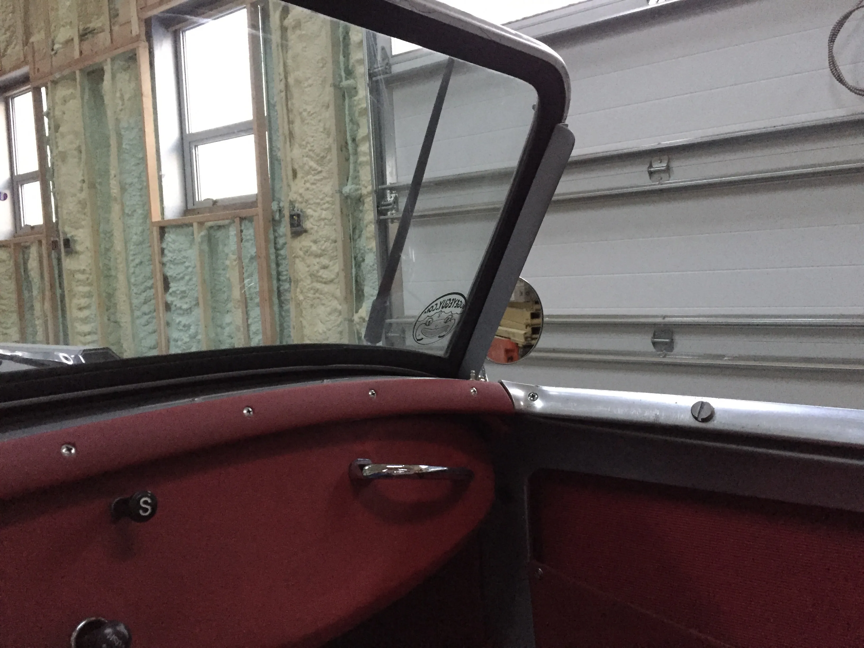 Pair of Side Mirrors for Windshield Posts - No Drilling Required! (Bugeye thru 1962)