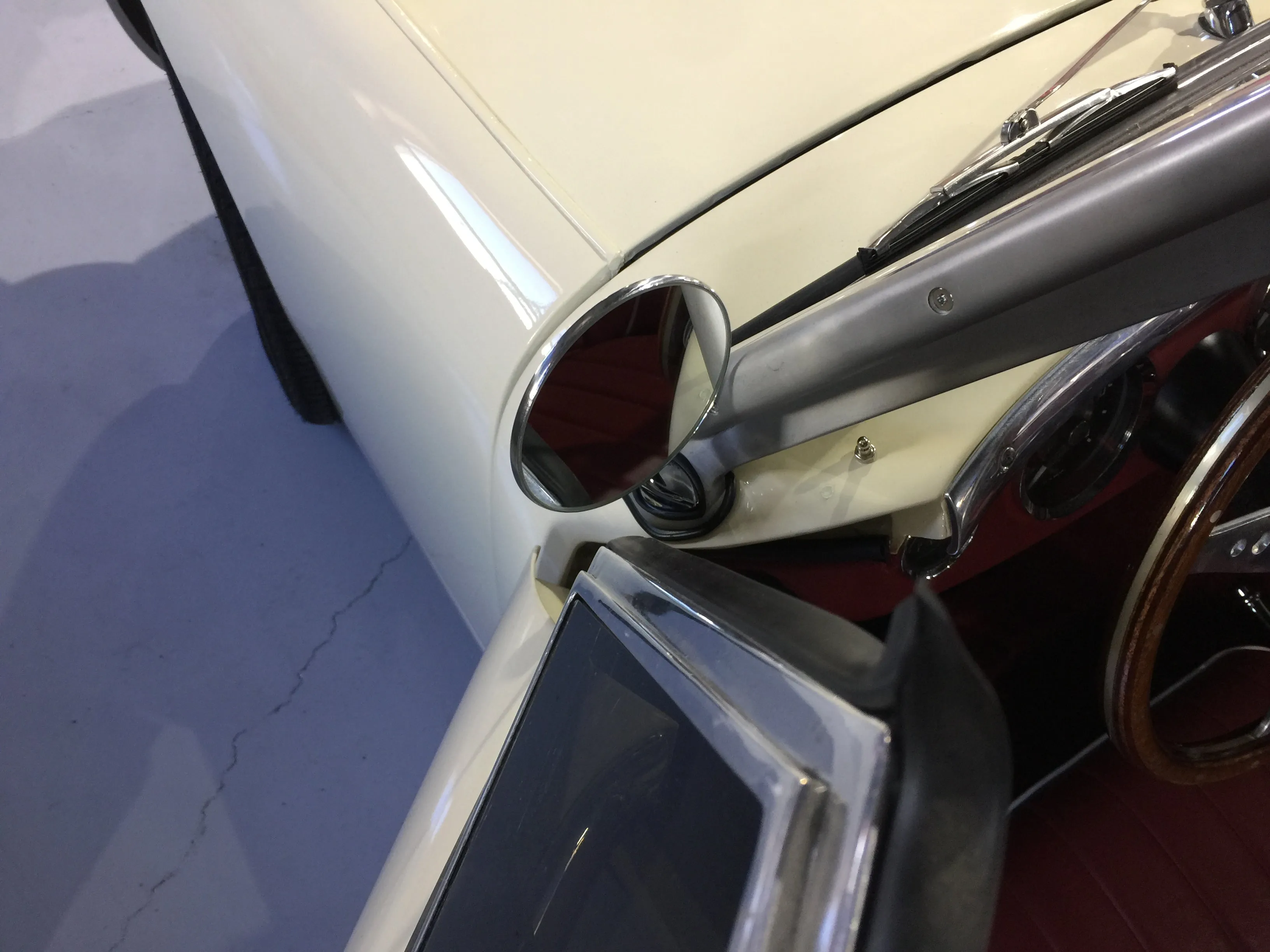 Pair of Side Mirrors for Windshield Posts - No Drilling Required! (Bugeye thru 1962)