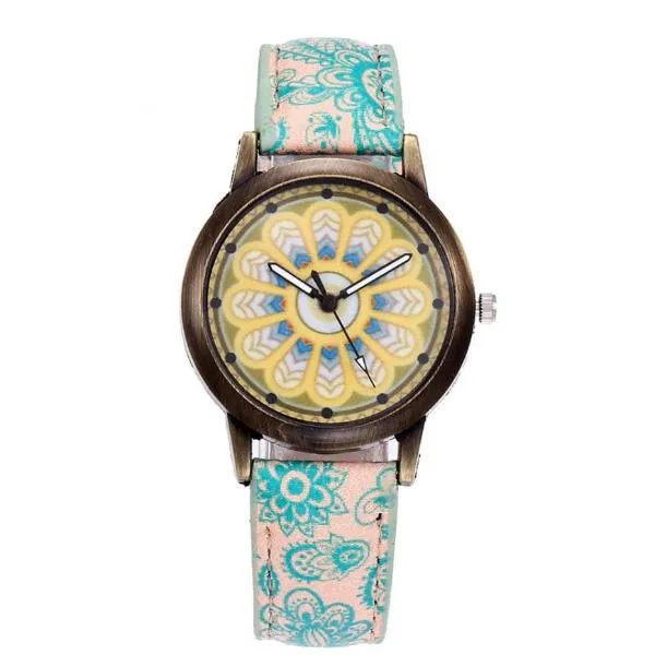 Paisley Print Ladies Wrist Watch for Women or Men