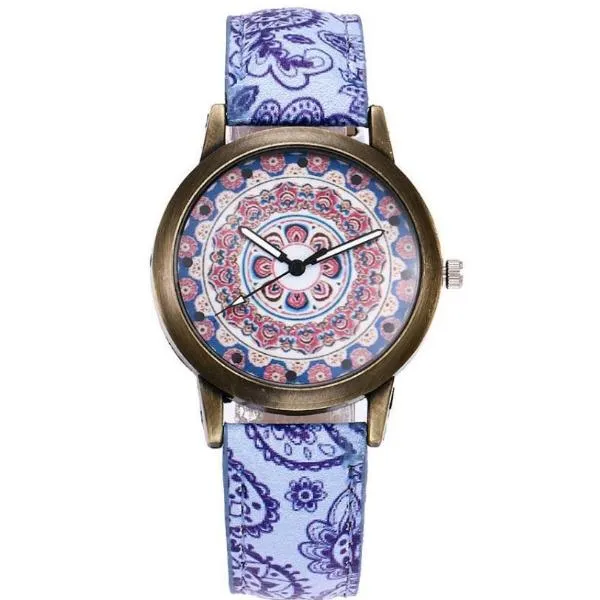 Paisley Print Ladies Wrist Watch for Women or Men