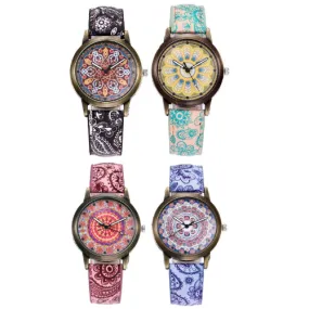 Paisley Print Ladies Wrist Watch for Women or Men